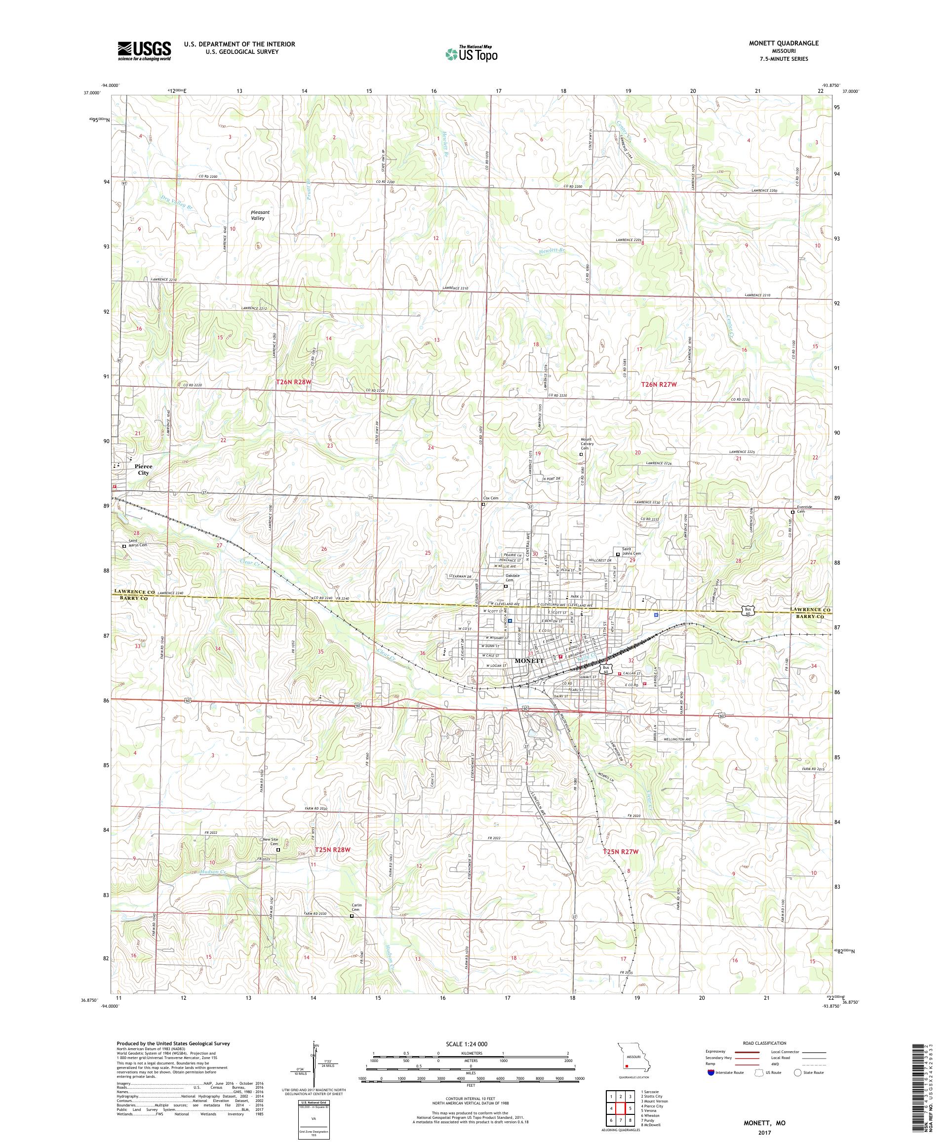 MyTopo Missouri USGS Quad Topo Map