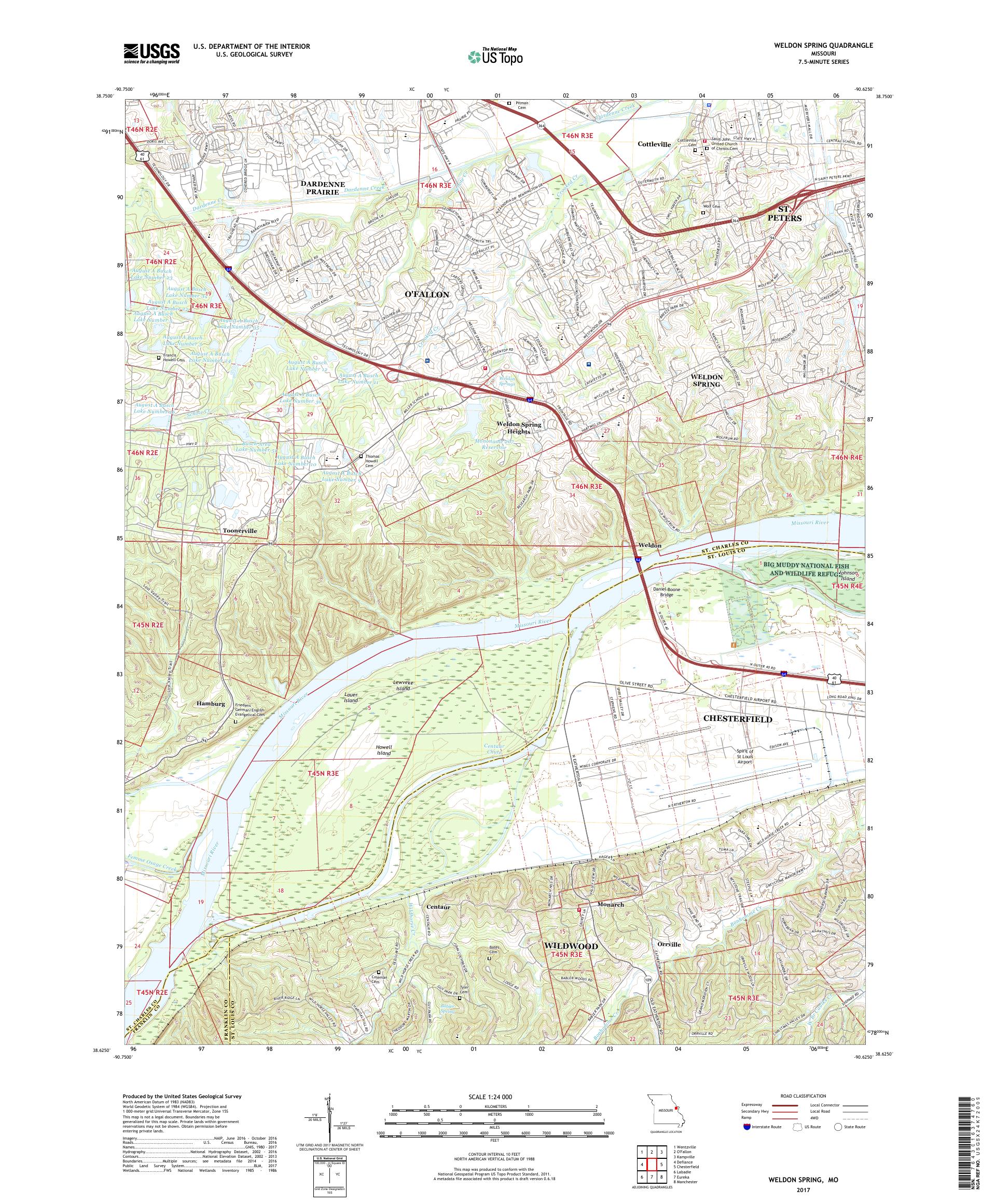 Weldon Springs Conservation Area Map