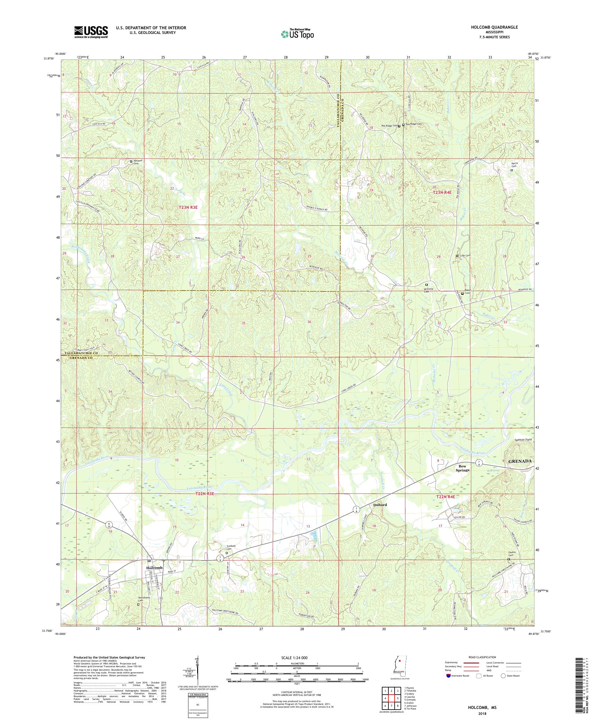MyTopo Mississippi USGS Quad Topo Map