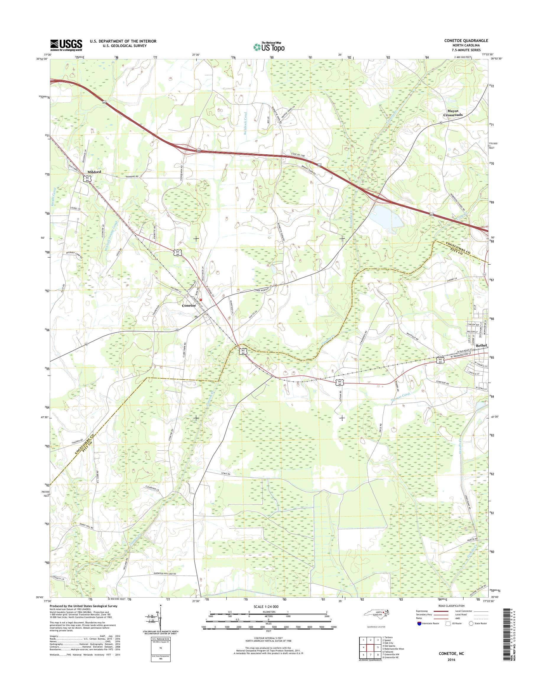 MyTopo North Carolina USGS Quad Topo Map