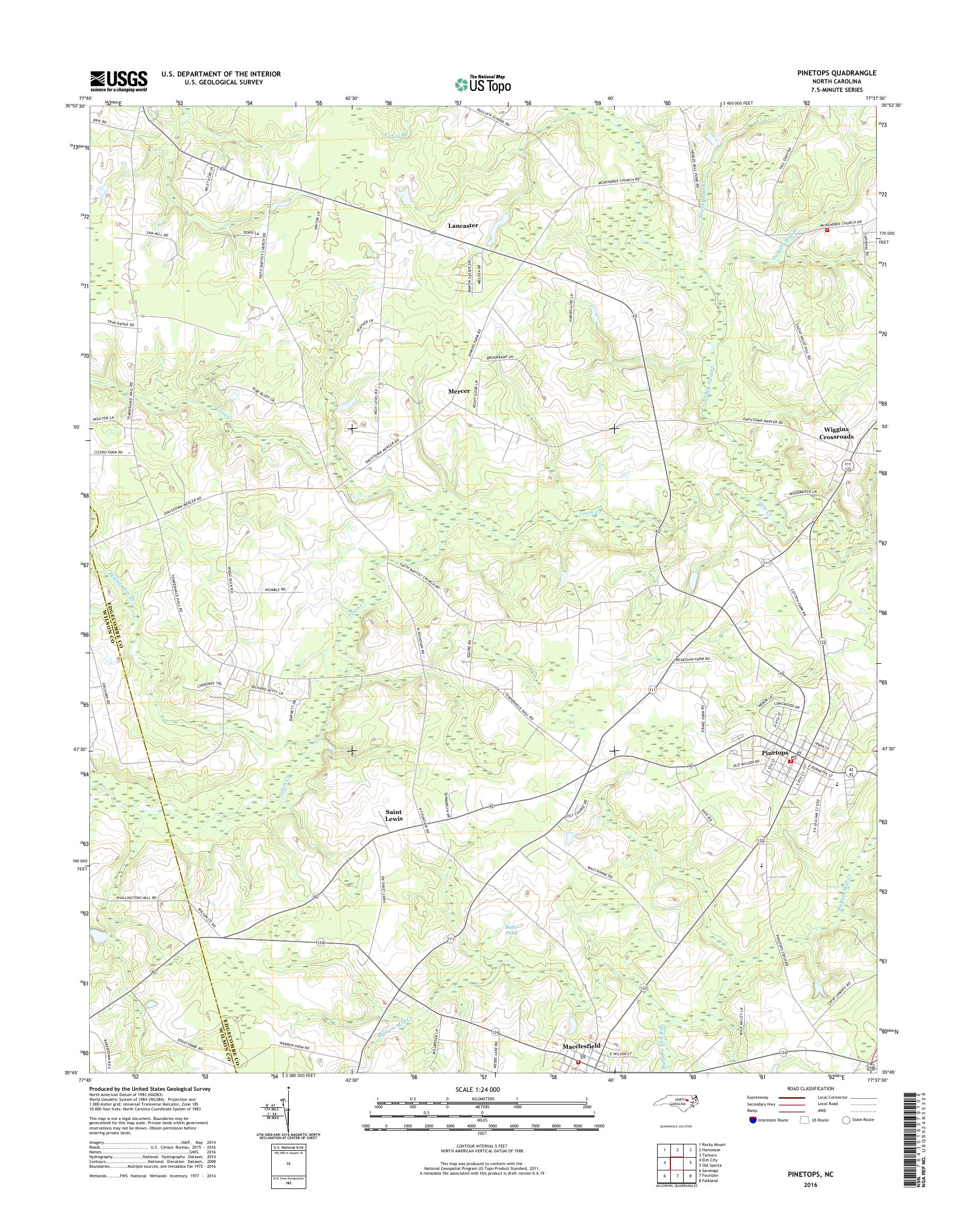MyTopo North Carolina USGS Quad Topo Map