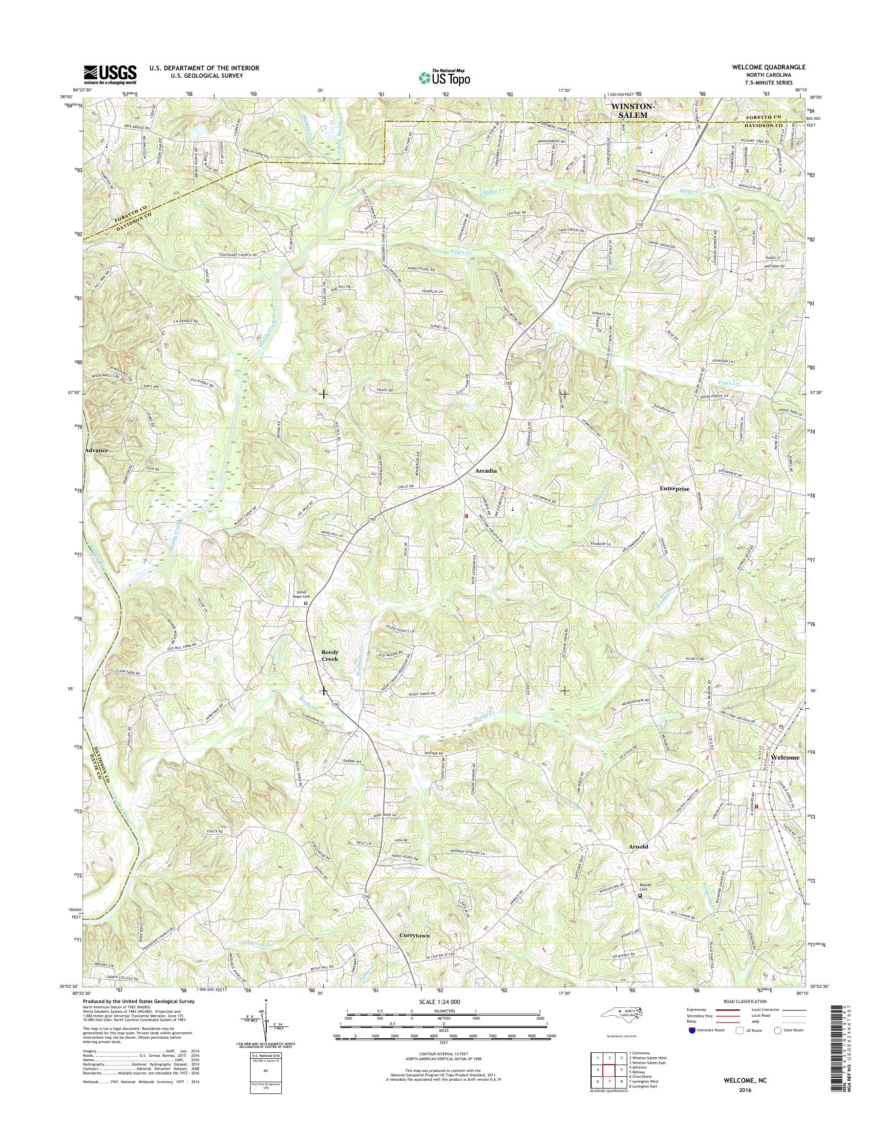 MyTopo North Carolina USGS Quad Topo Map