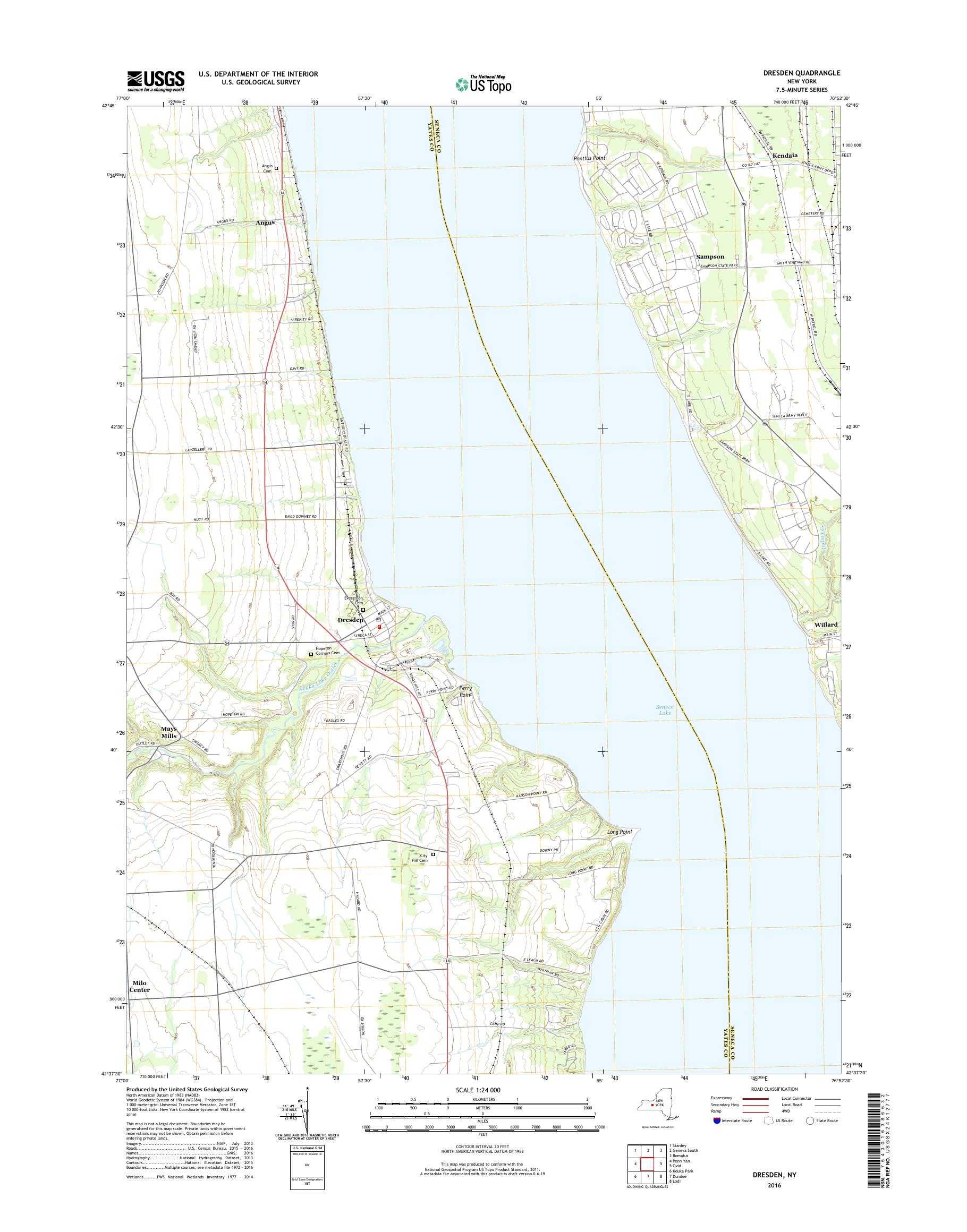 MyTopo Dresden, New York USGS Quad Topo Map