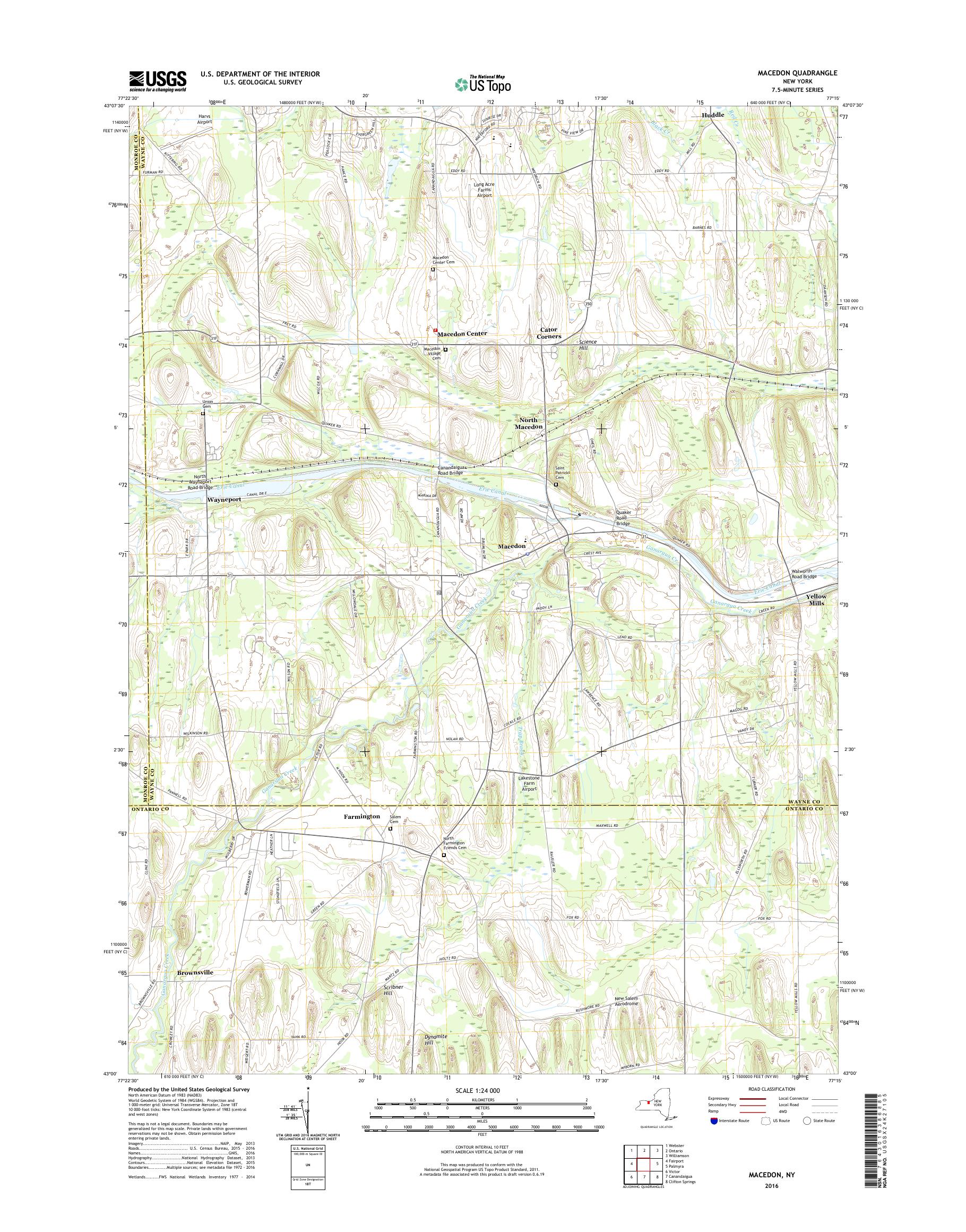MyTopo Macedon, New York USGS Quad Topo Map