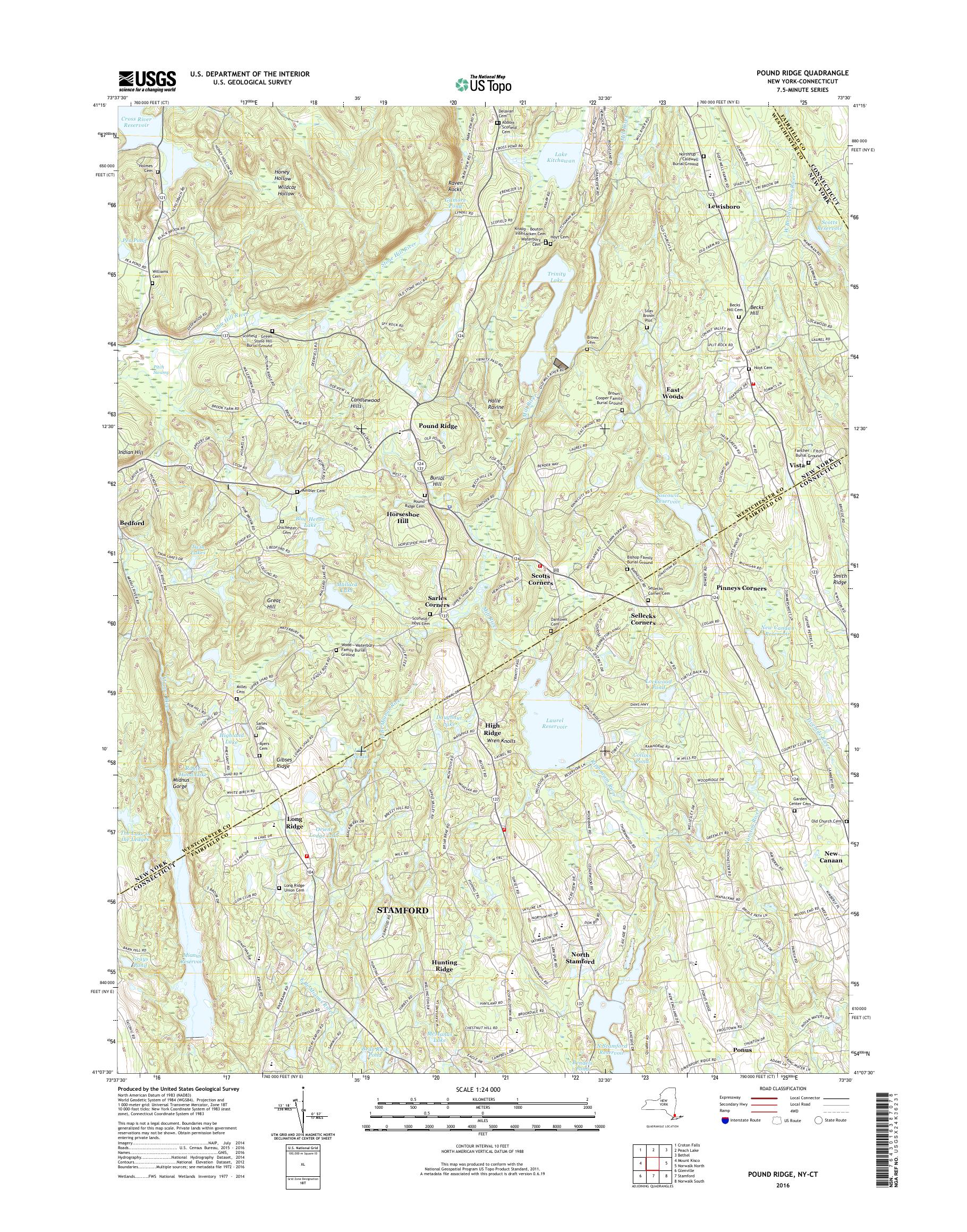 MyTopo Pound Ridge New York USGS - NY Pound Ridge 20160817 TM Geo