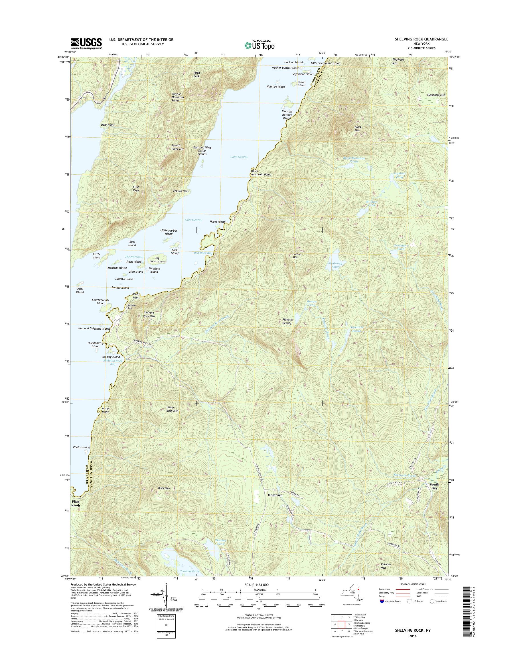 MyTopo Shelving Rock, New York USGS Quad Topo Map