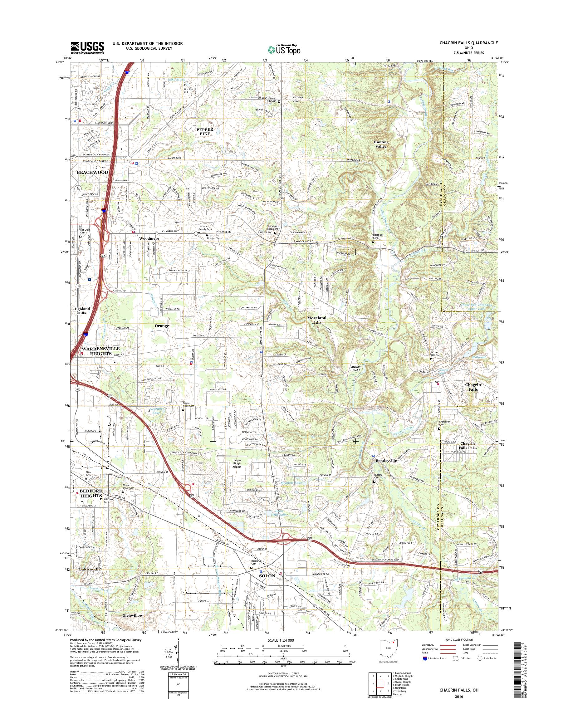 Chagrin Falls Zip Code Map United States Map