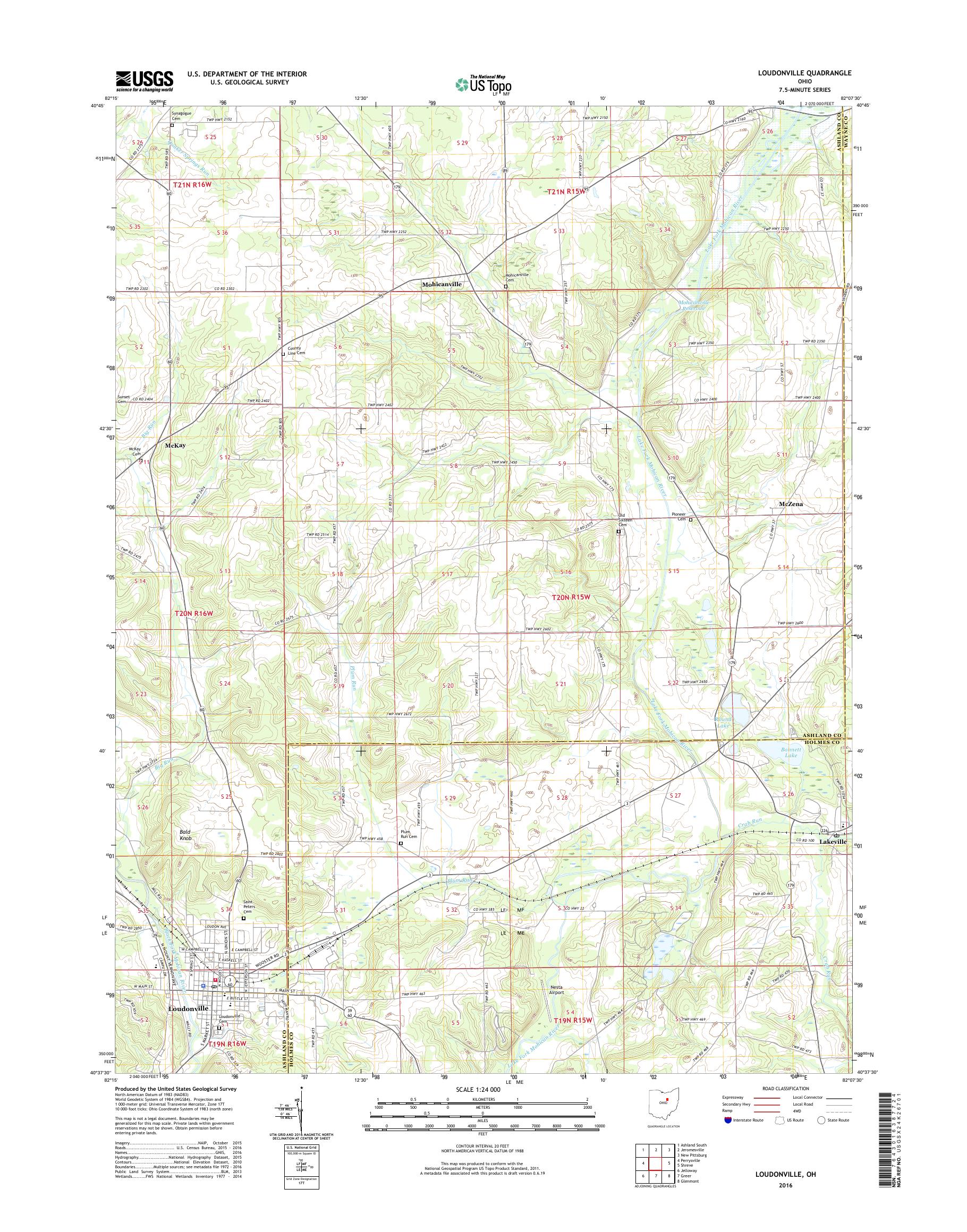 MyTopo Loudonville, Ohio USGS Quad Topo Map
