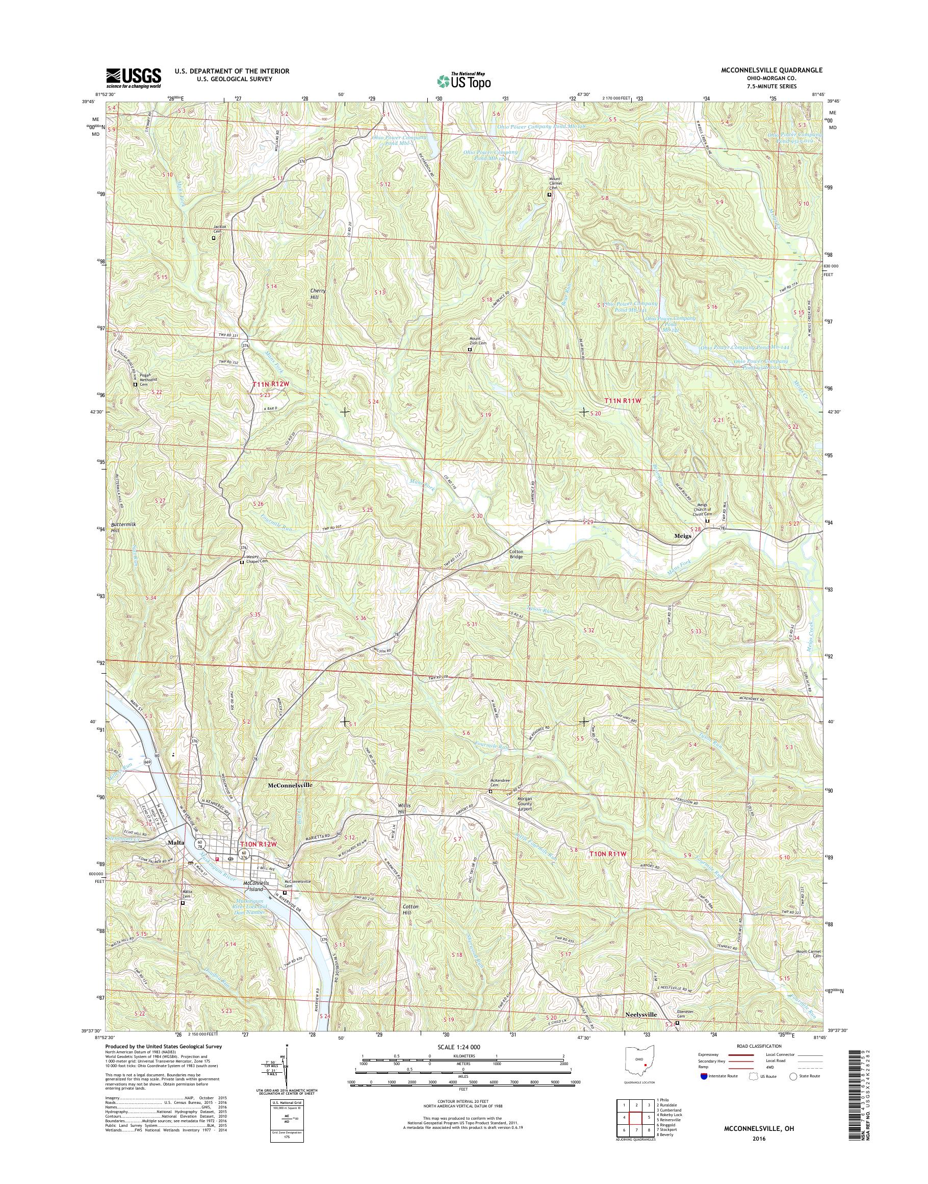 McConnelsville Ohio Google Map