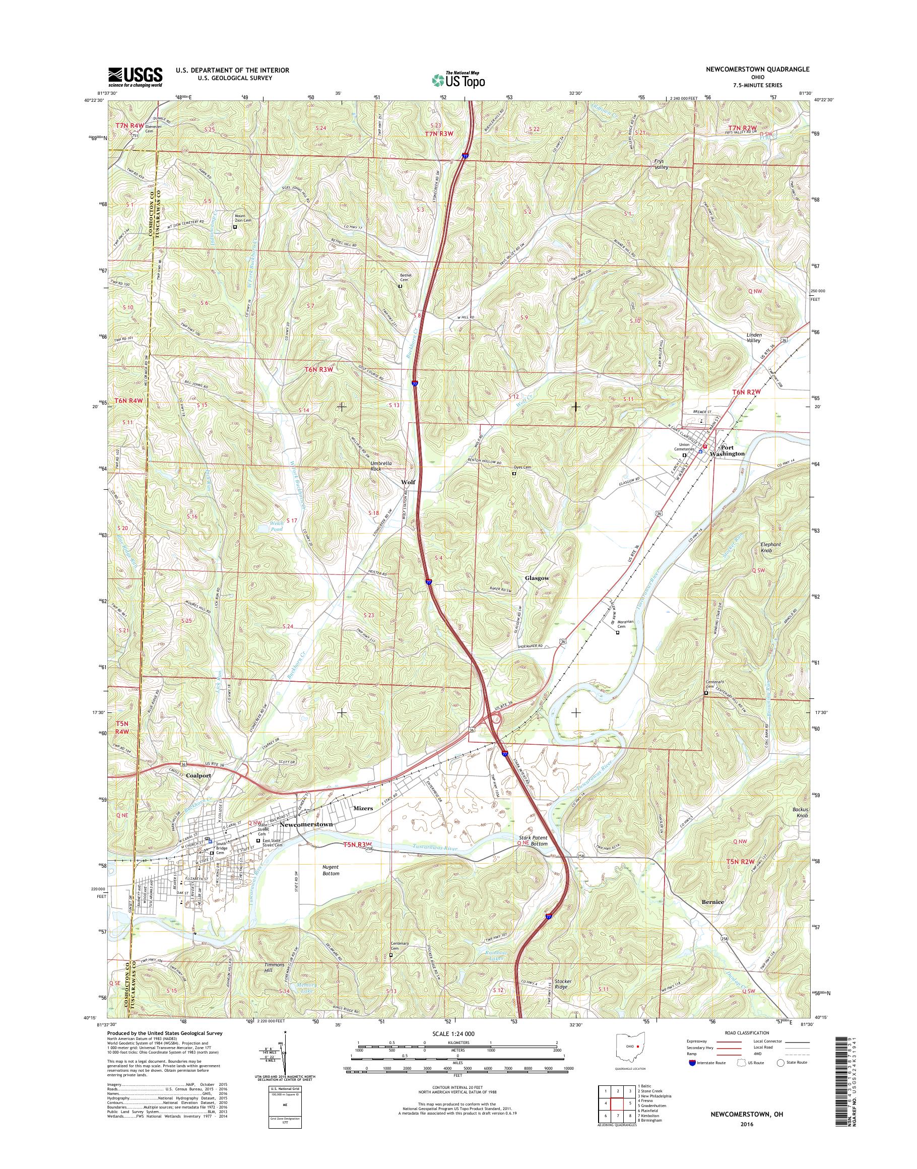 MyTopo Ohio USGS Quad Topo Map