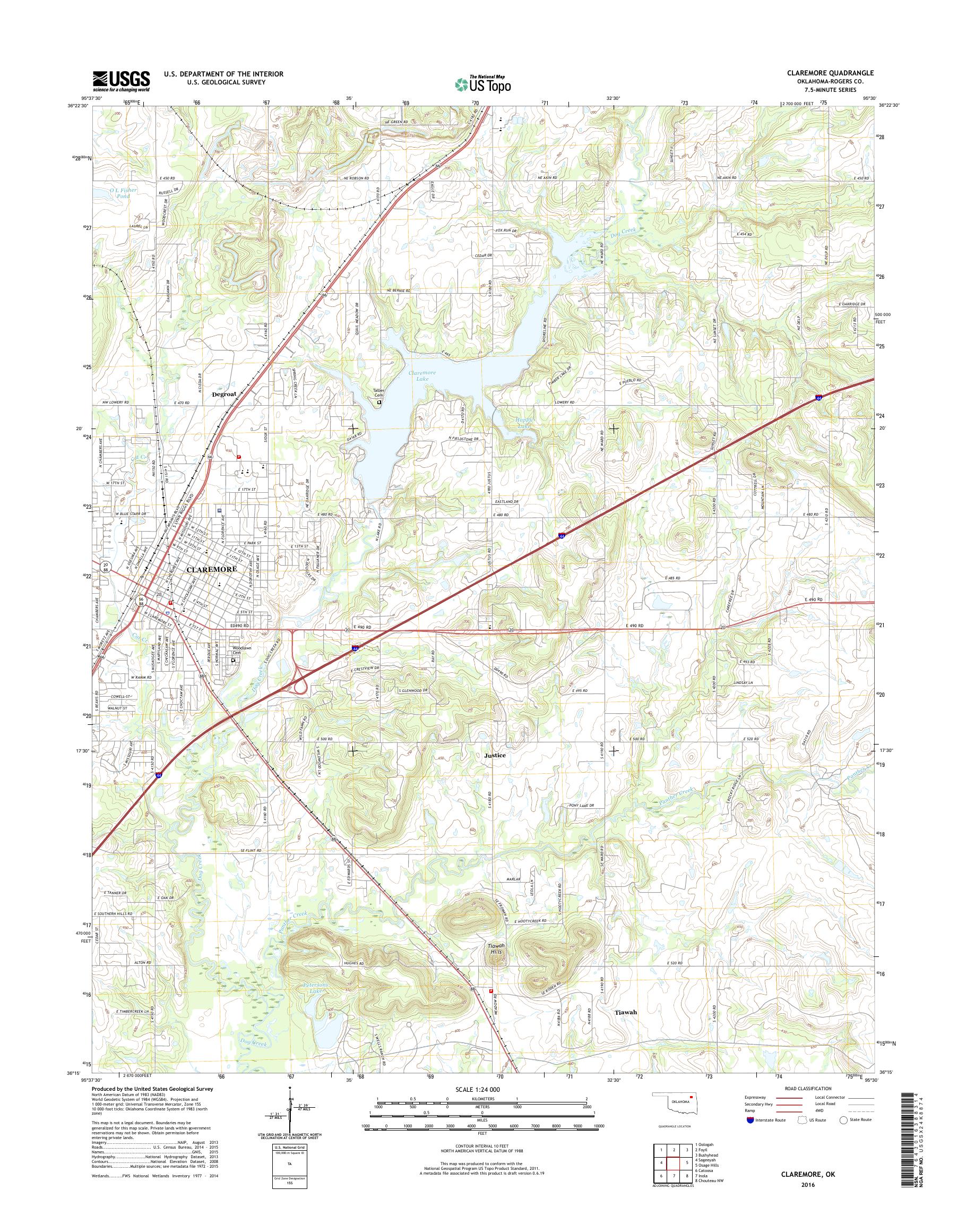 Claremore Ok Zip Code Map Map