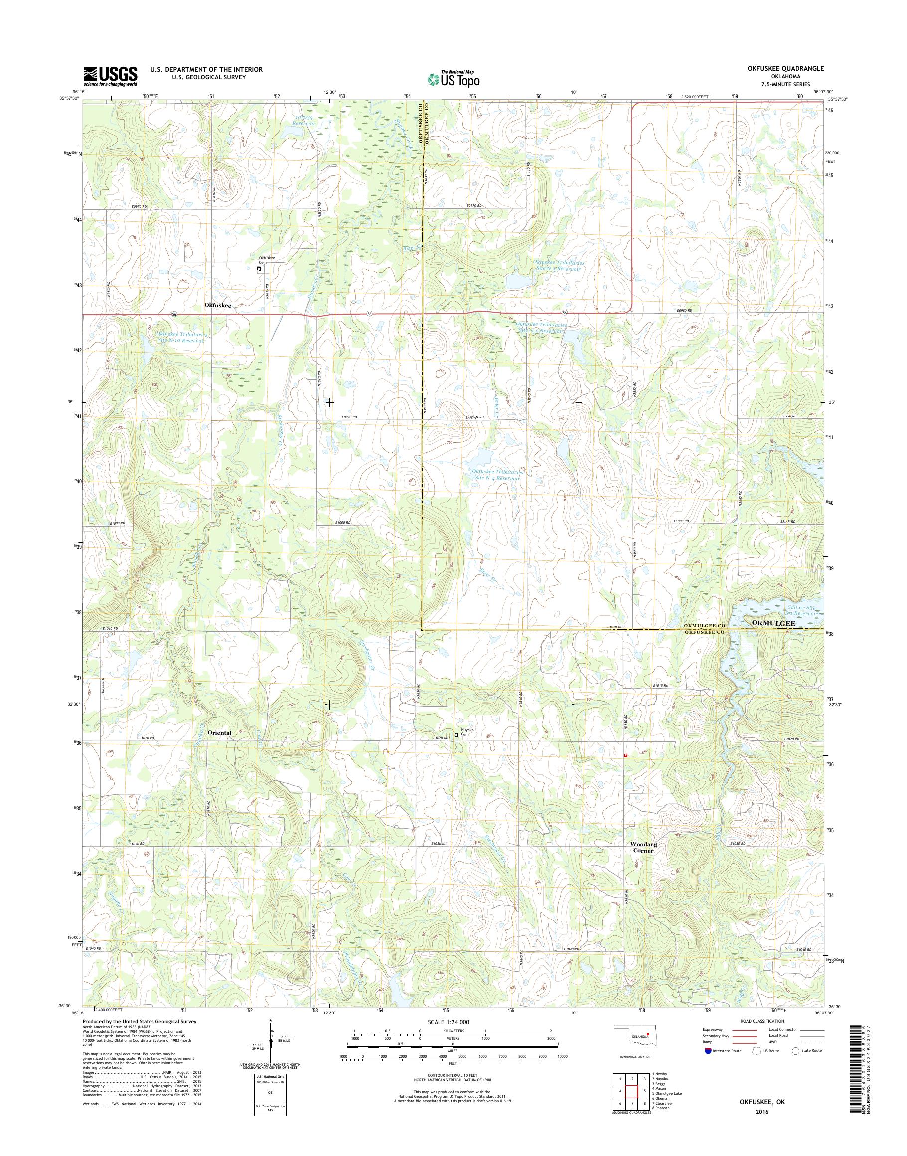 Okfuskee County Map Oklahoma vrogue.co
