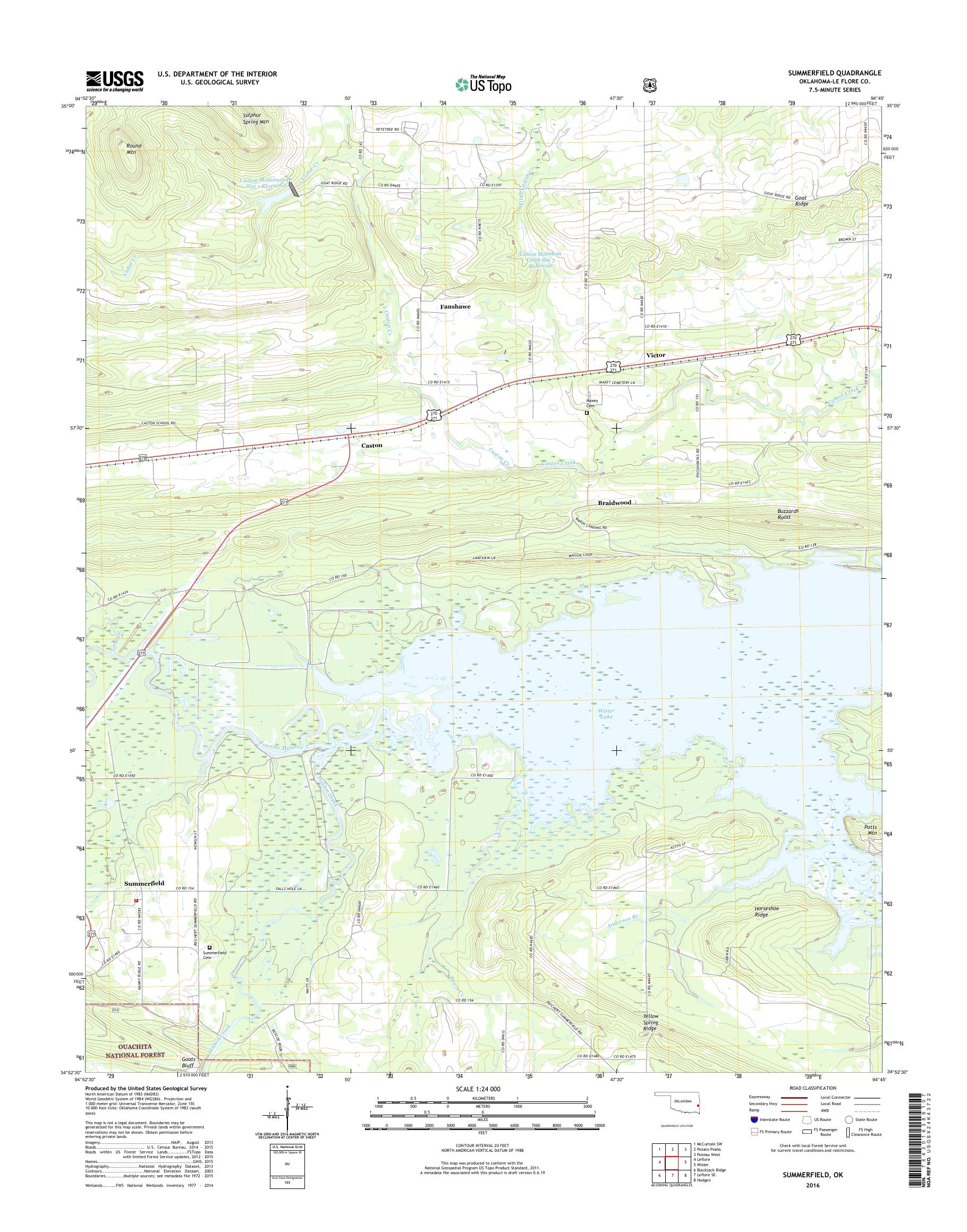 MyTopo Summerfield, Oklahoma USGS Quad Topo Map