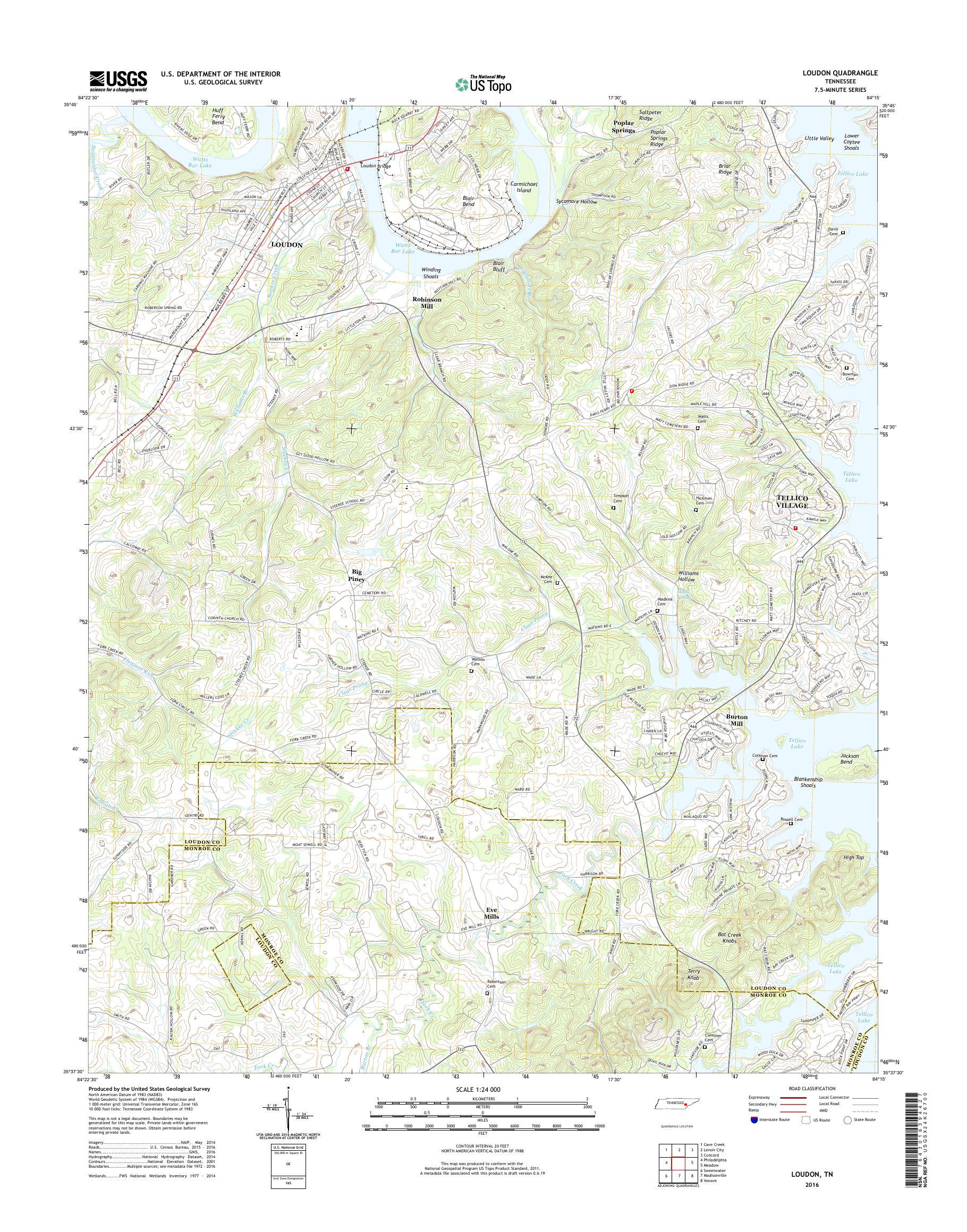 mytopo-loudon-tennessee-usgs-quad-topo-map
