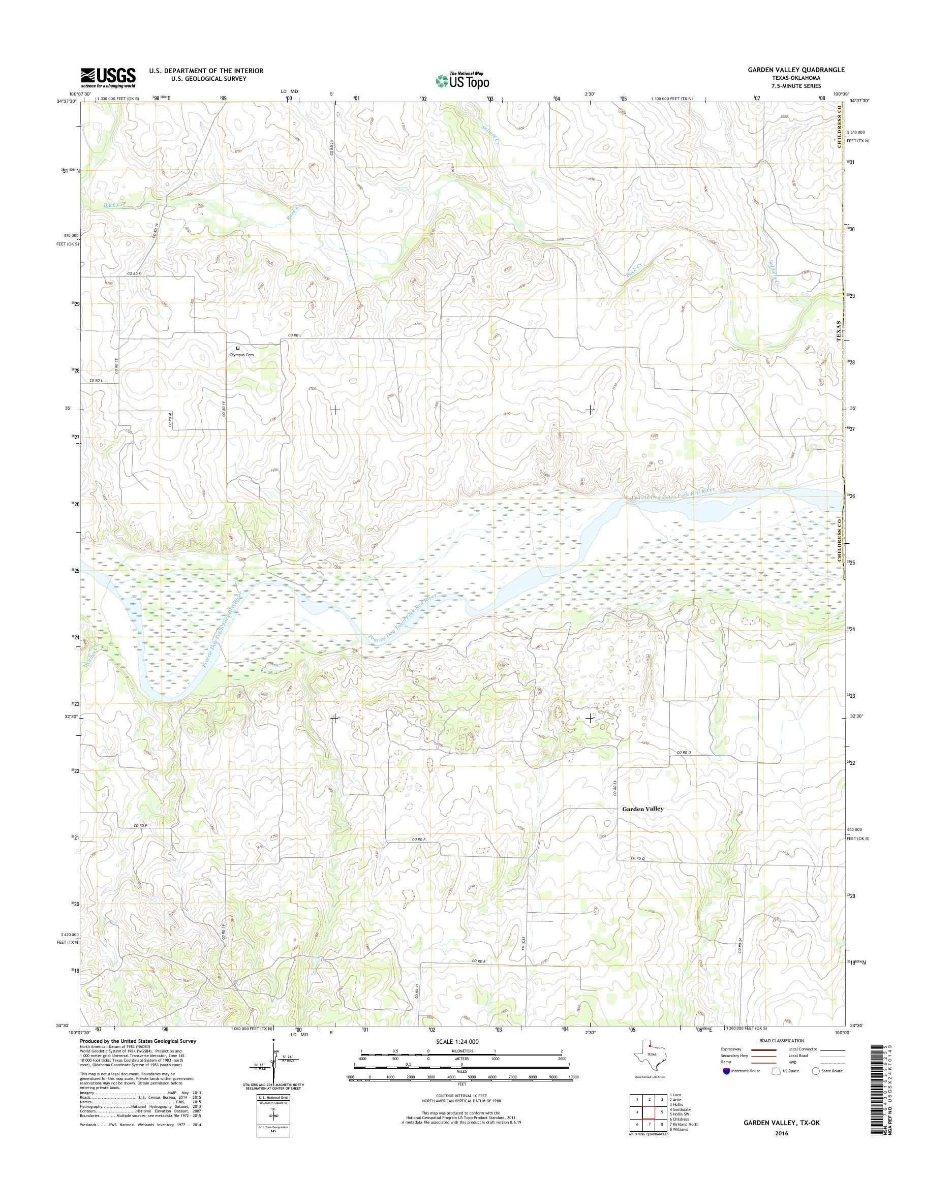 MyTopo Garden Valley, Texas USGS Quad Topo Map