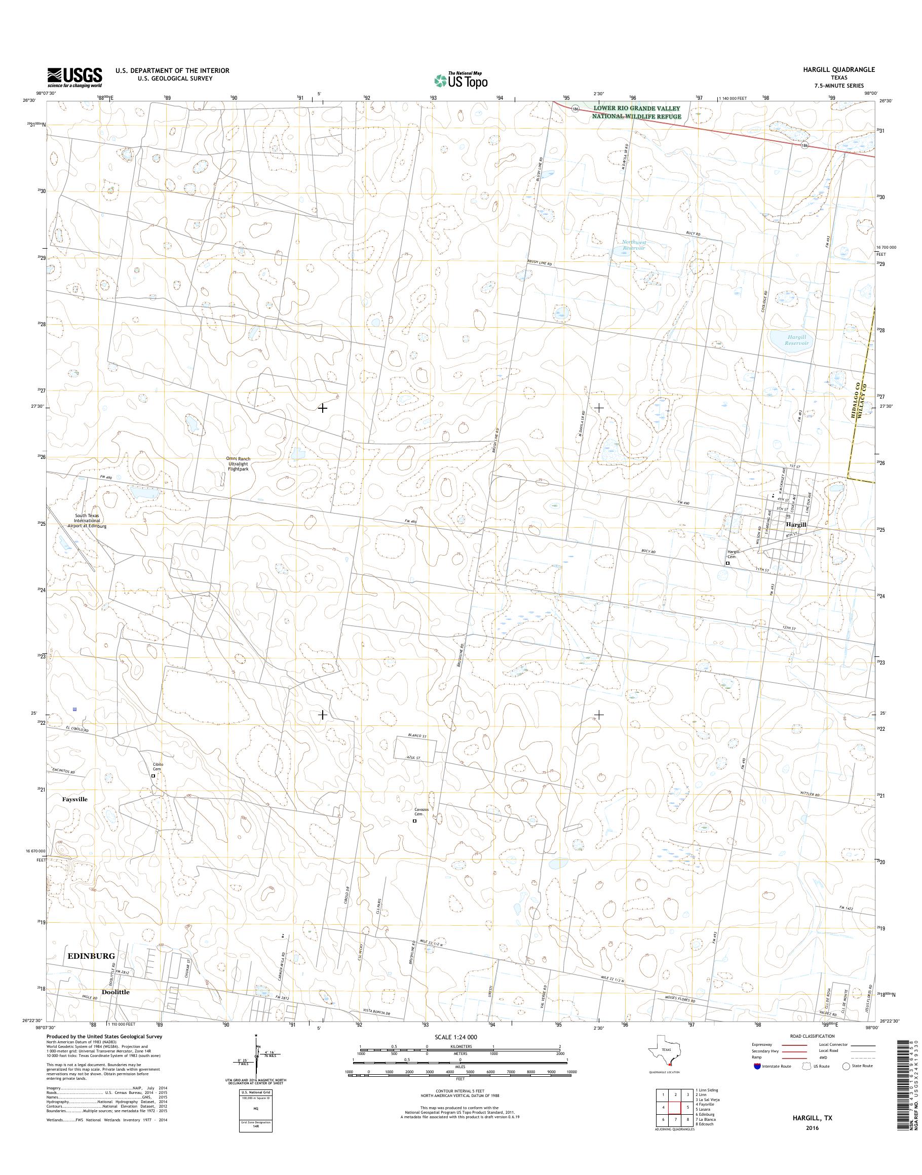 MyTopo Hargill, Texas USGS Quad Topo Map