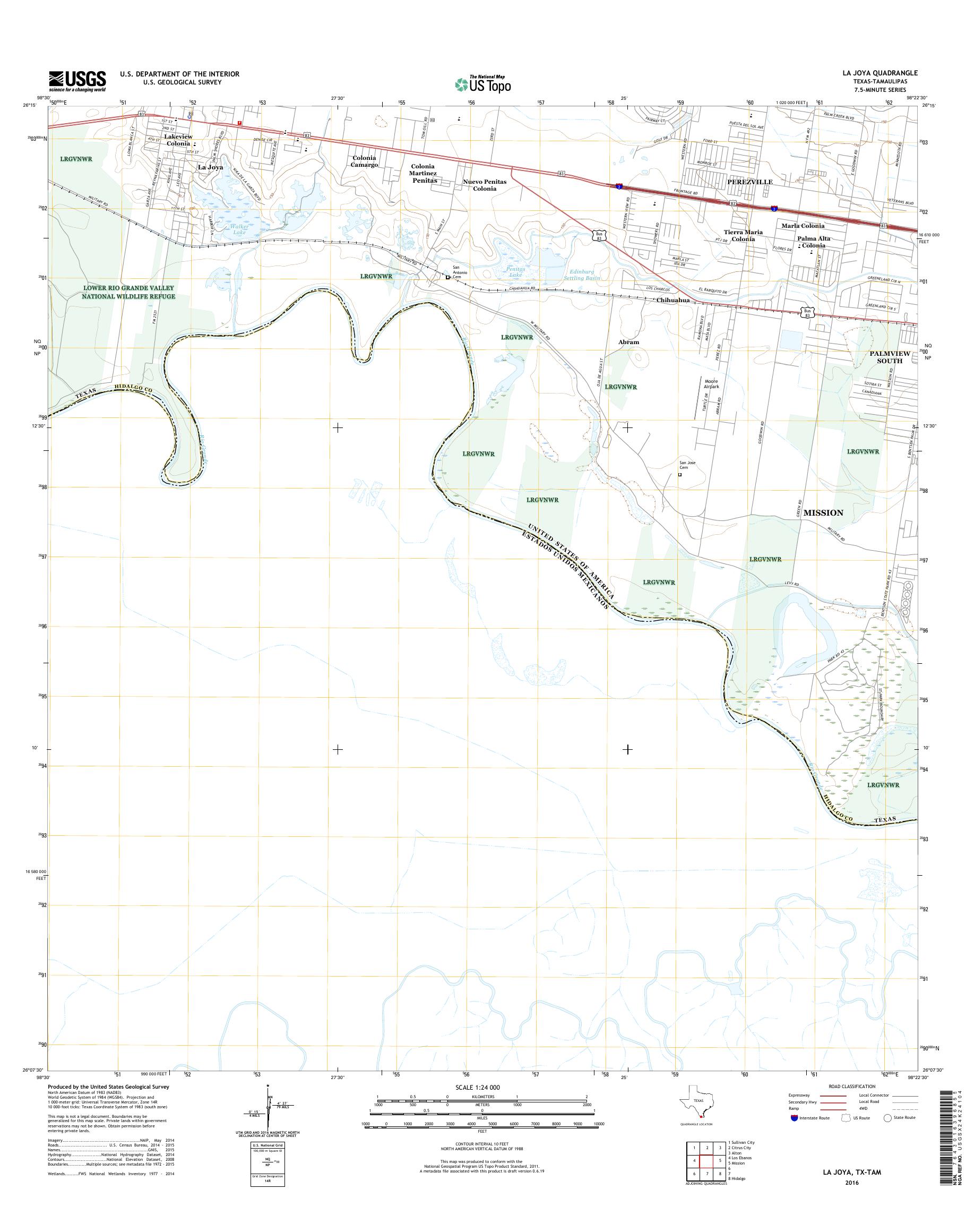 MyTopo La Joya, Texas USGS Quad Topo Map