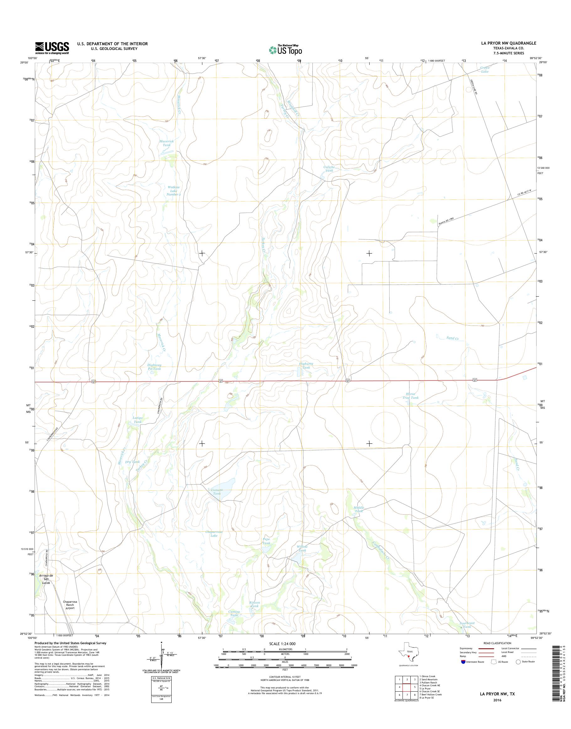 La Pryor Texas Map