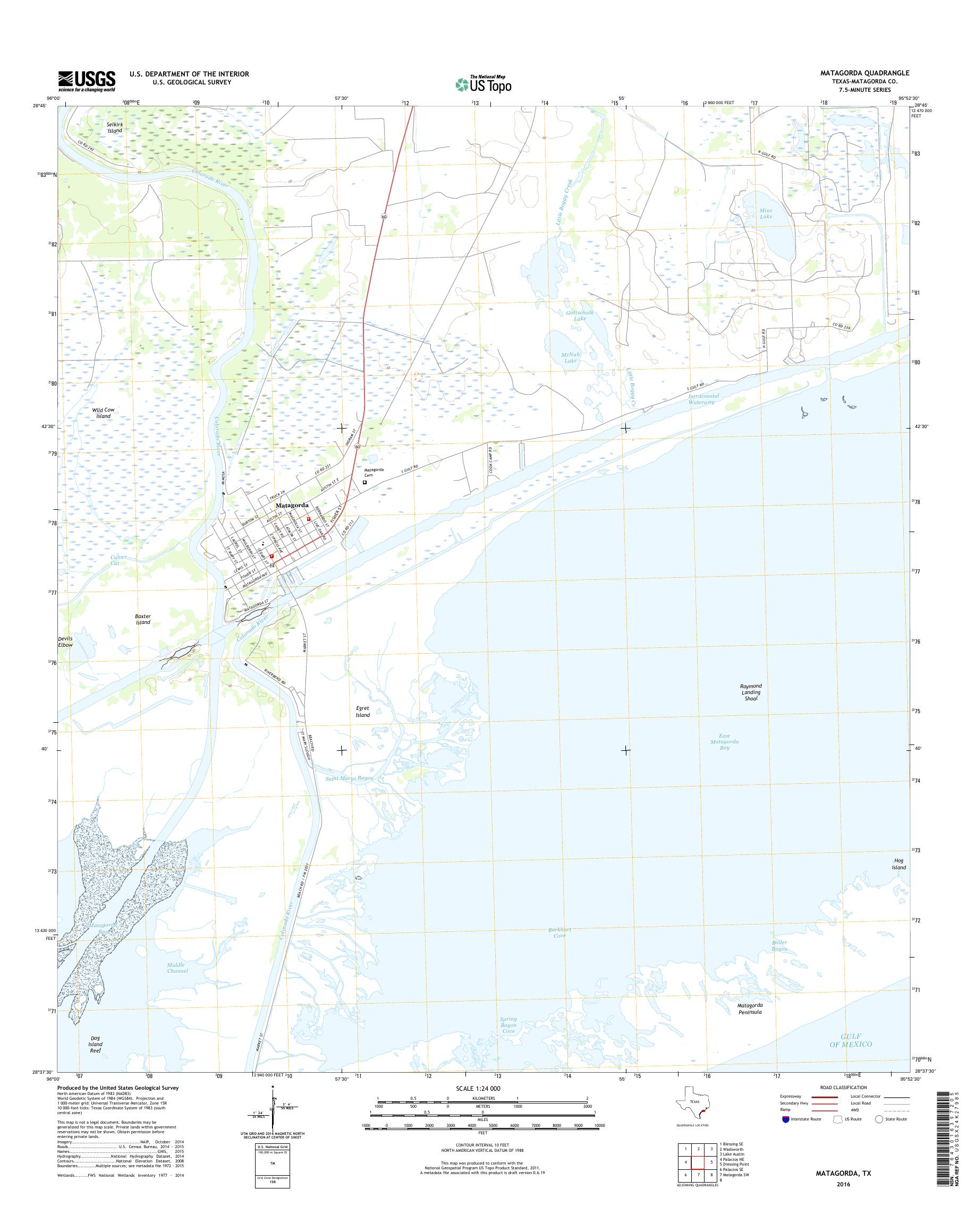 Matagorda County Map