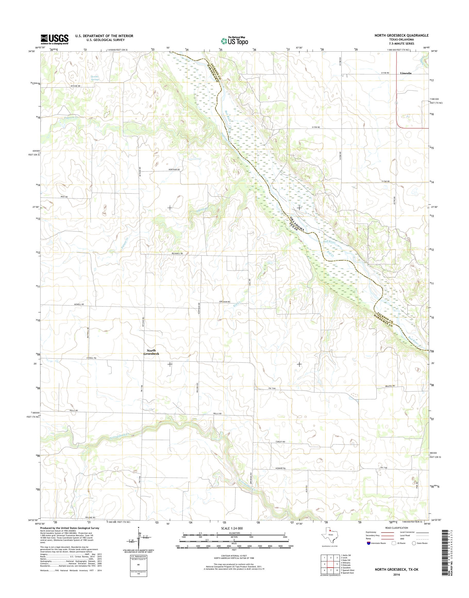 MyTopo North Groesbeck, Texas USGS Quad Topo Map