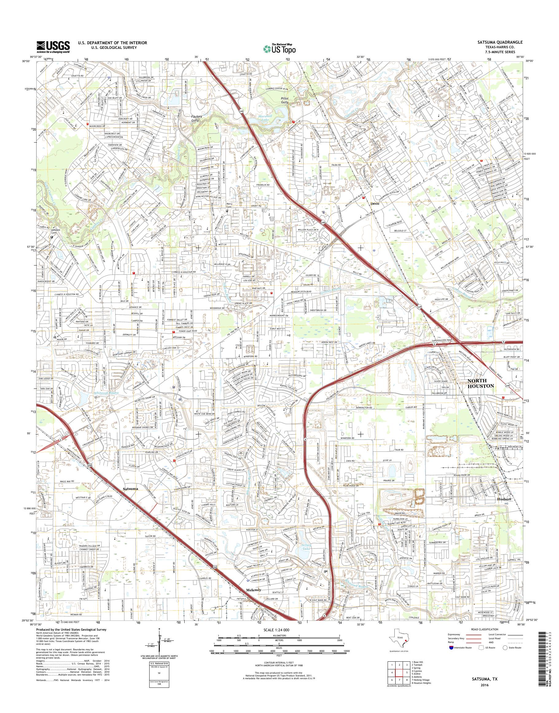 MyTopo Satsuma, Texas USGS Quad Topo Map