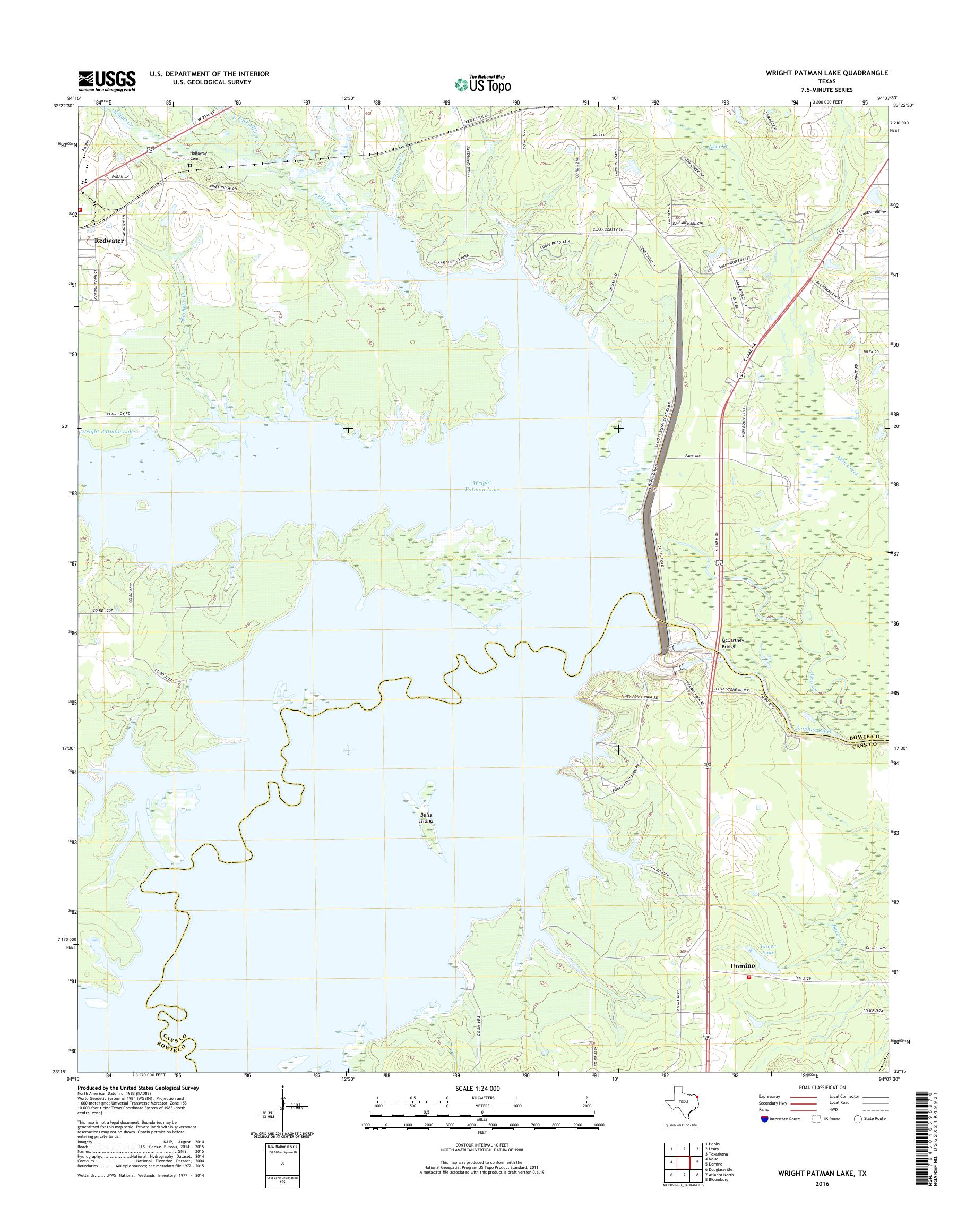 mytopo-wright-patman-lake-texas-usgs-quad-topo-map