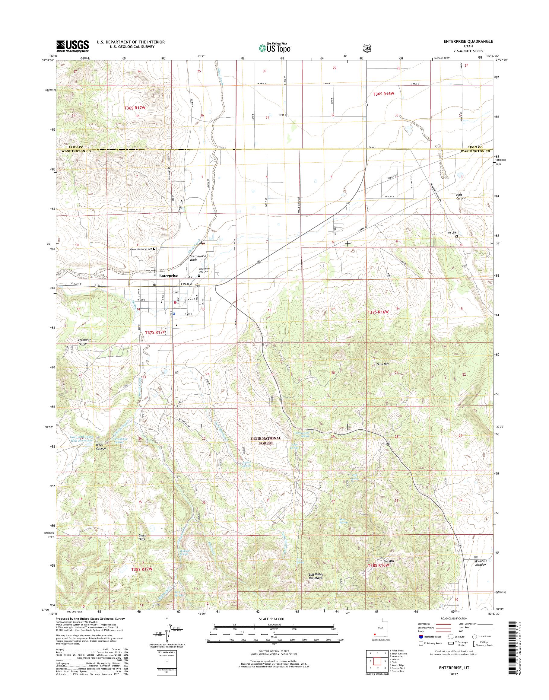 MyTopo Enterprise, Utah USGS Quad Topo Map