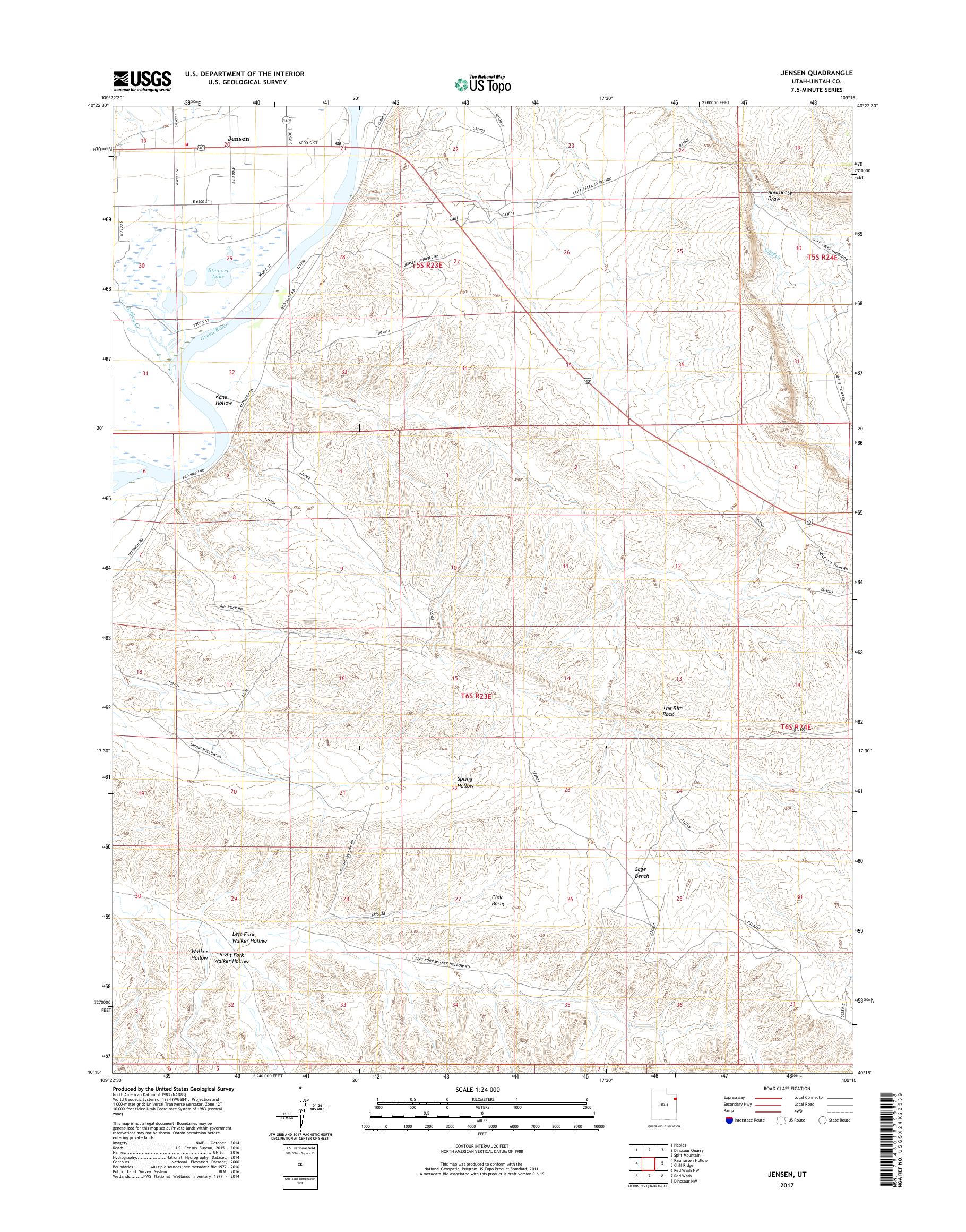 MyTopo Jensen, Utah USGS Quad Topo Map