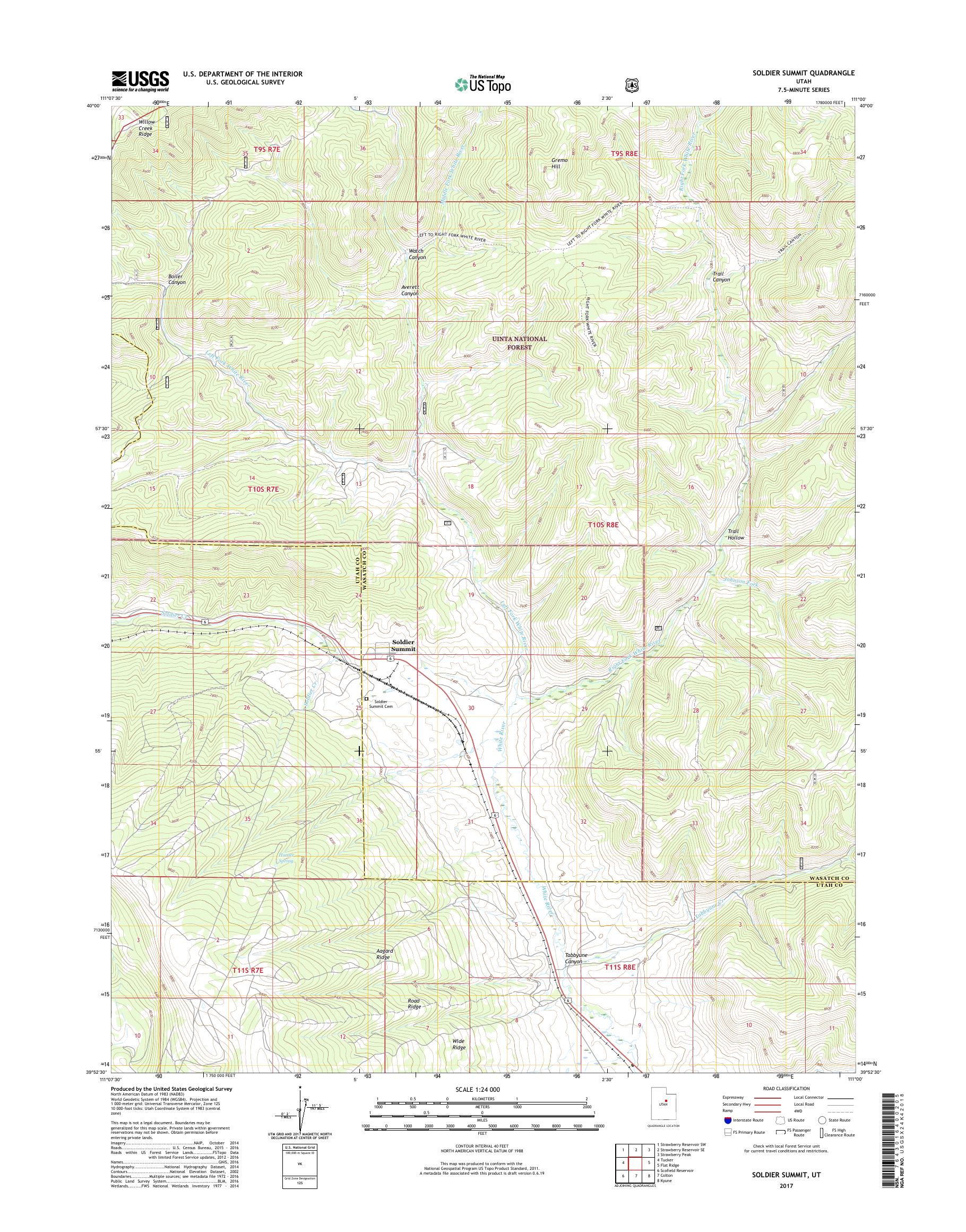 MyTopo Soldier Summit, Utah USGS Quad Topo Map
