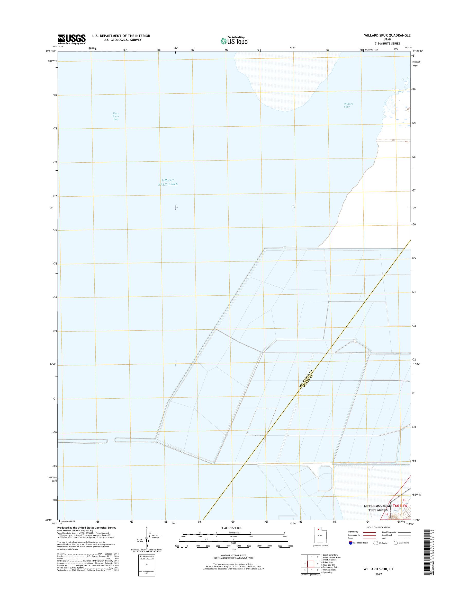 MyTopo Willard Spur, Utah USGS Quad Topo Map