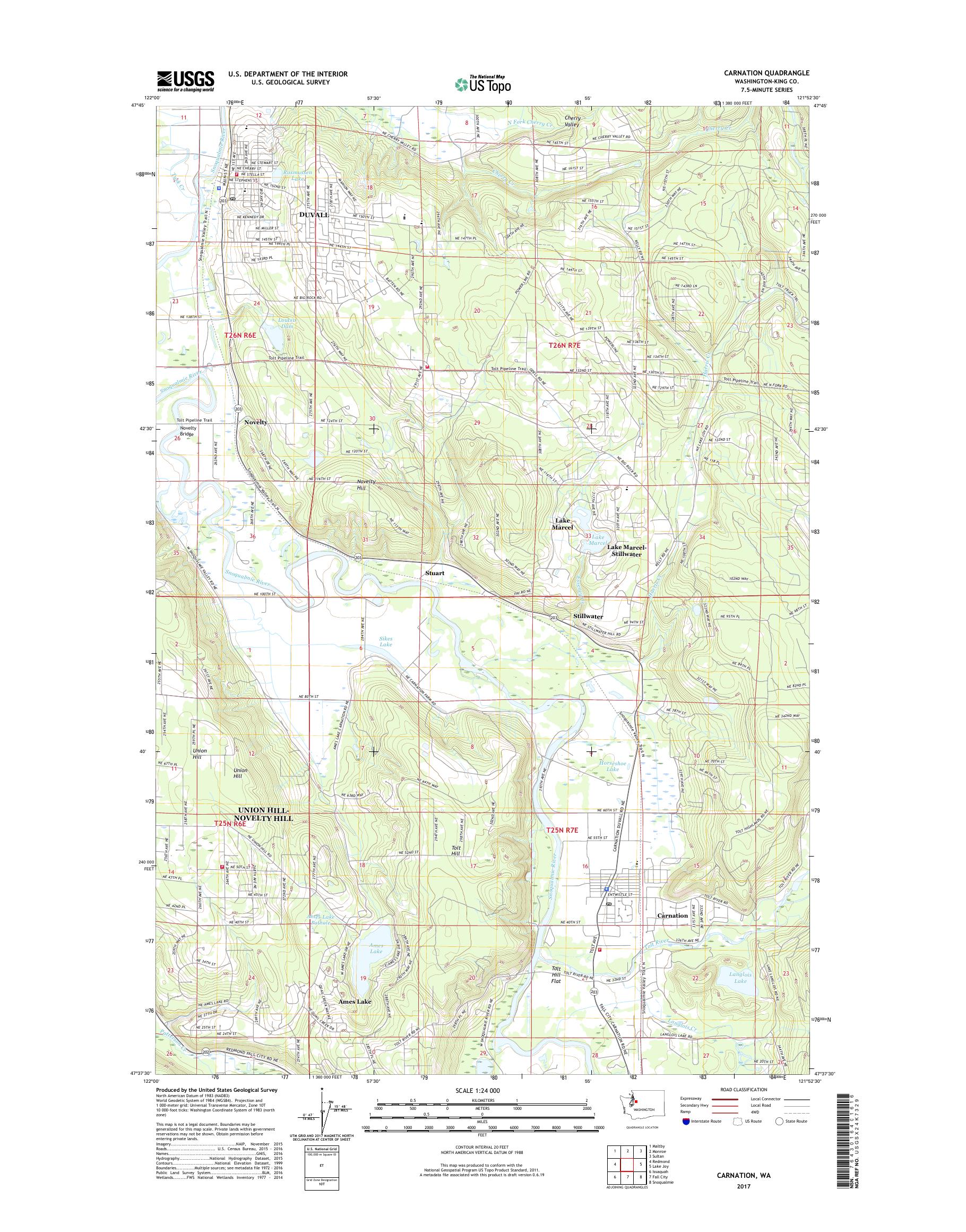 MyTopo Carnation, Washington USGS Quad Topo Map