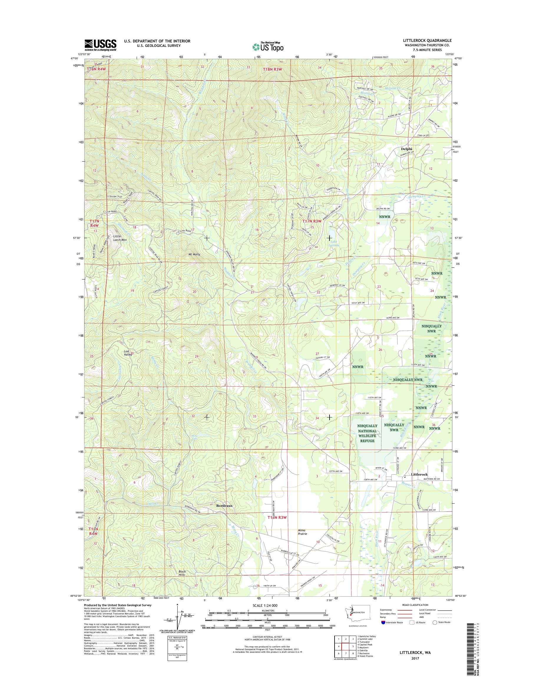 MyTopo Littlerock, Washington USGS Quad Topo Map