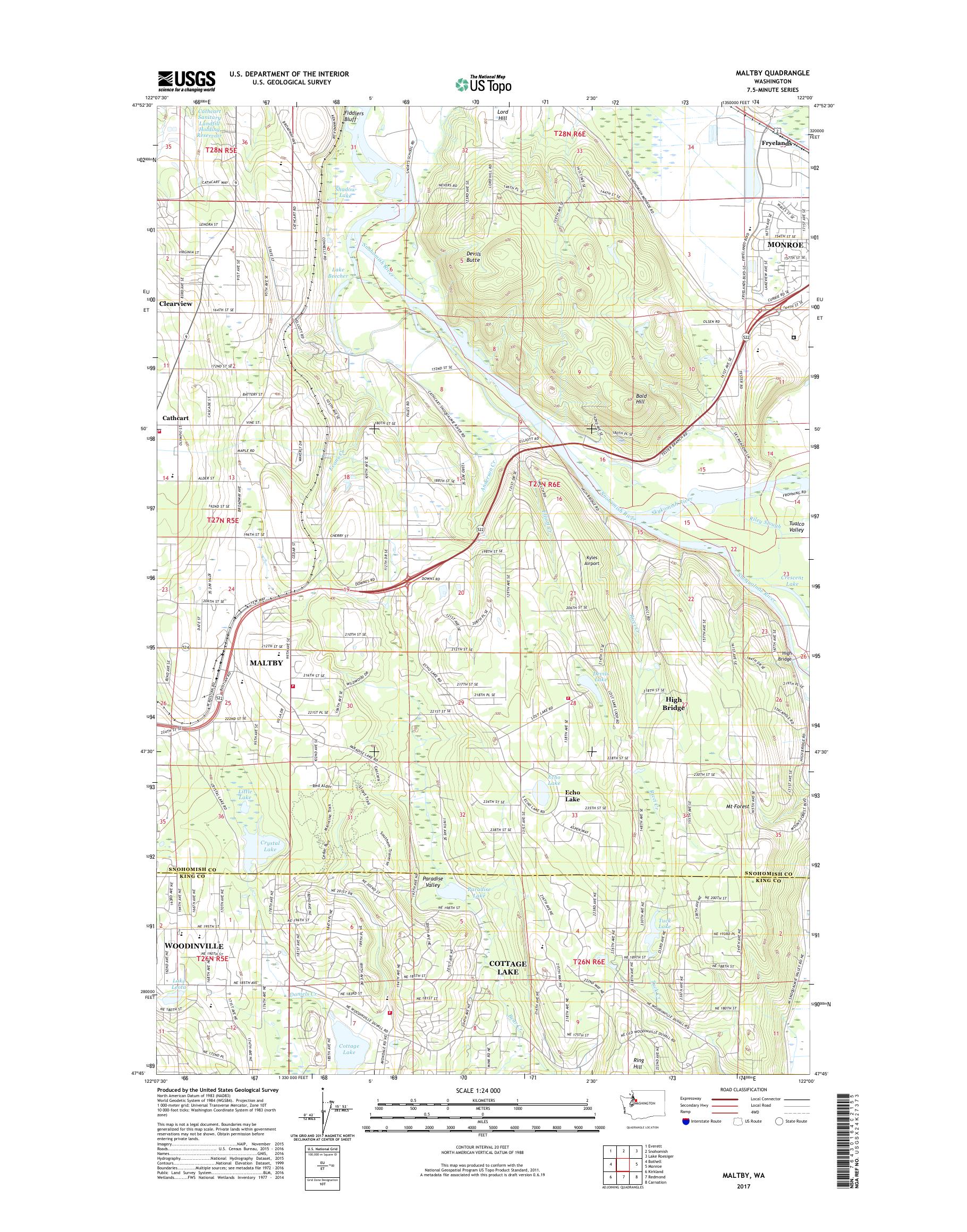 MyTopo Maltby, Washington USGS Quad Topo Map