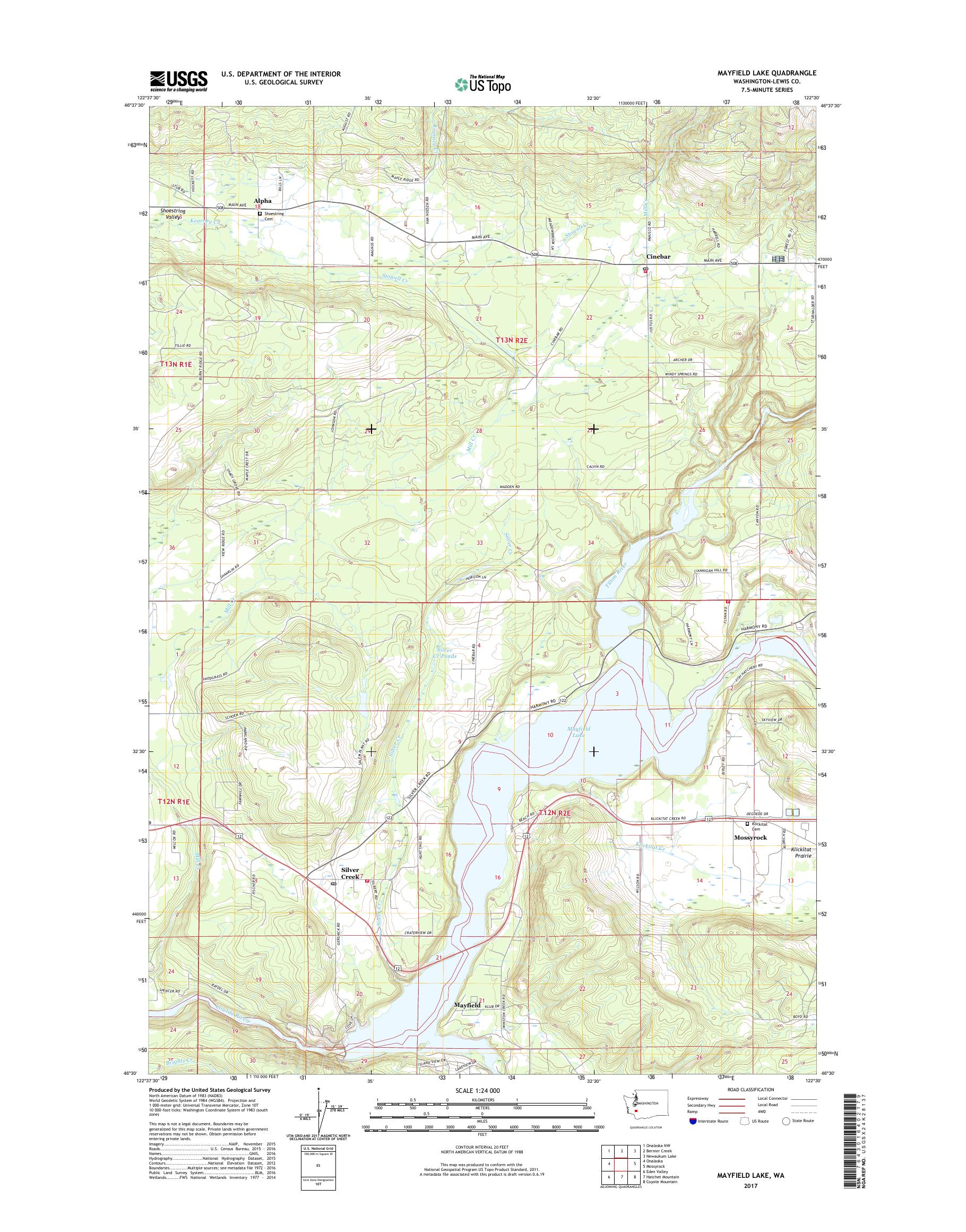 Mayfield Lake Campground Map