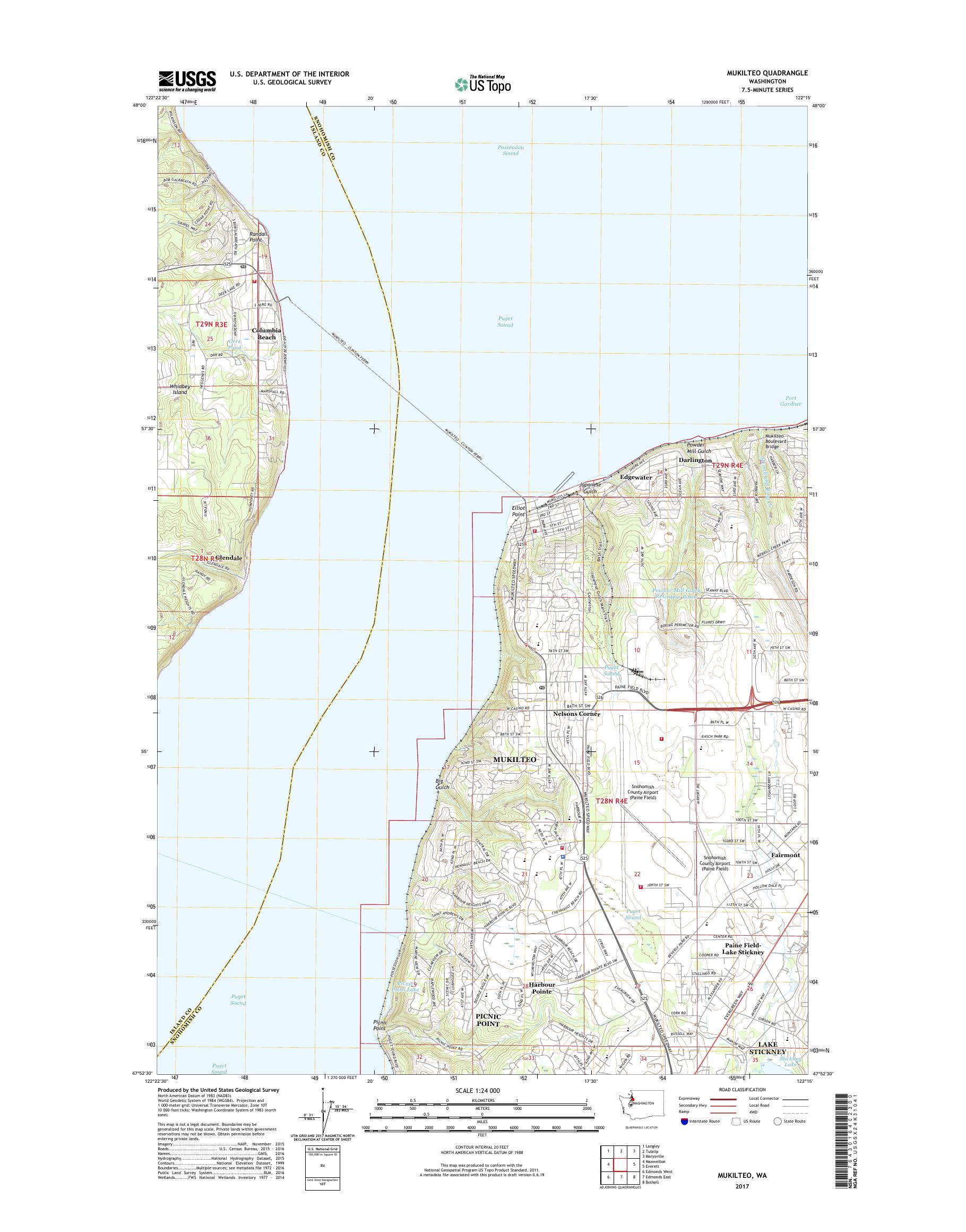 MyTopo Mukilteo, Washington USGS Quad Topo Map