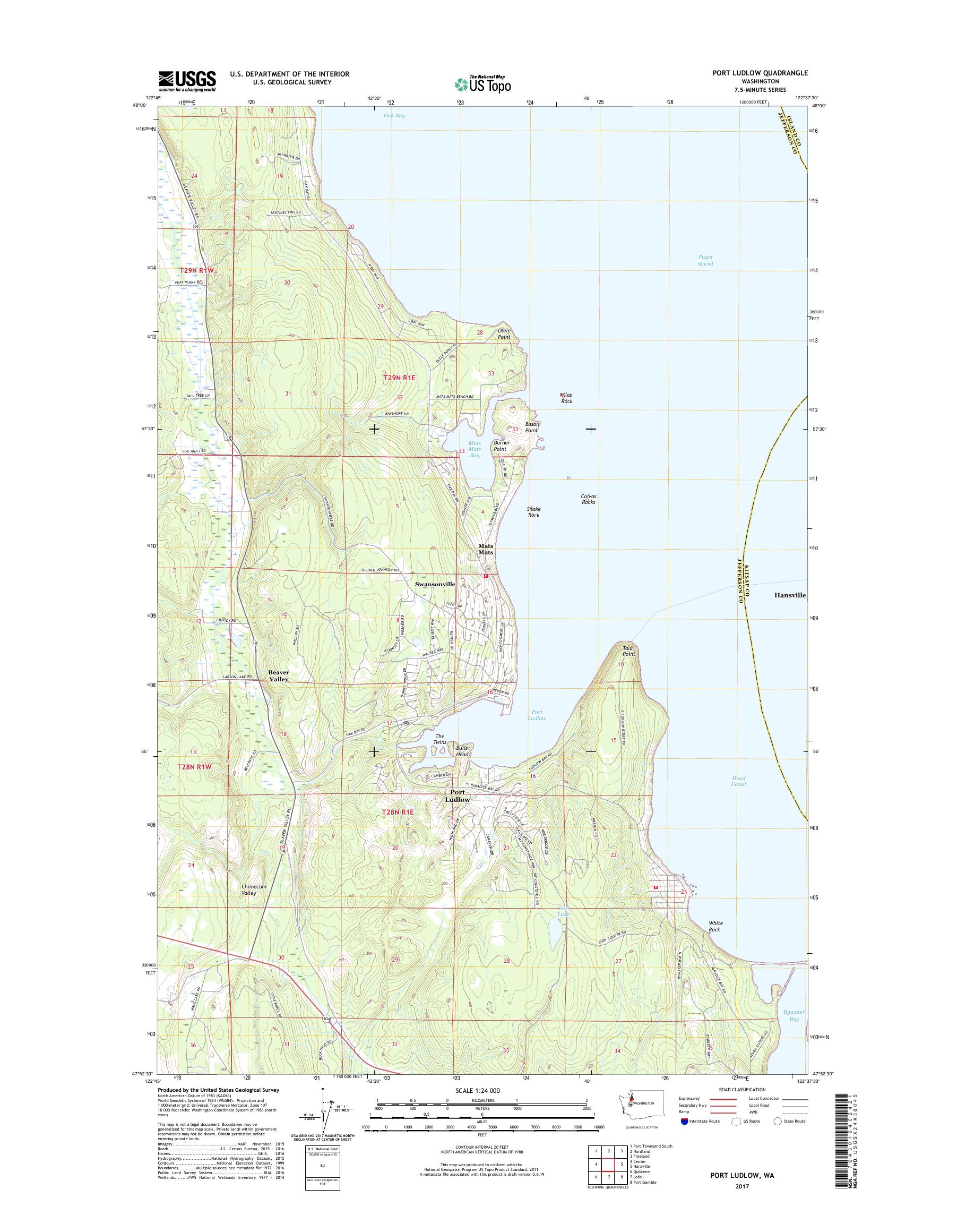 MyTopo Port Ludlow, Washington USGS Quad Topo Map