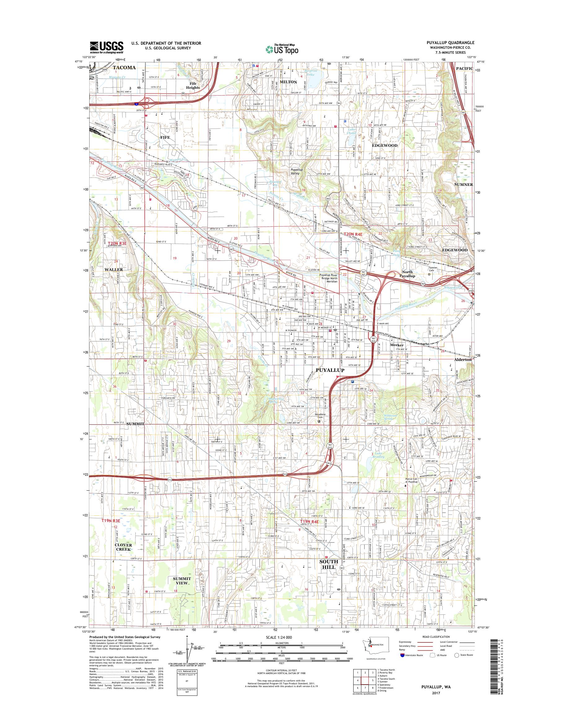 Puyallup Wa Zip Code Map United States Map