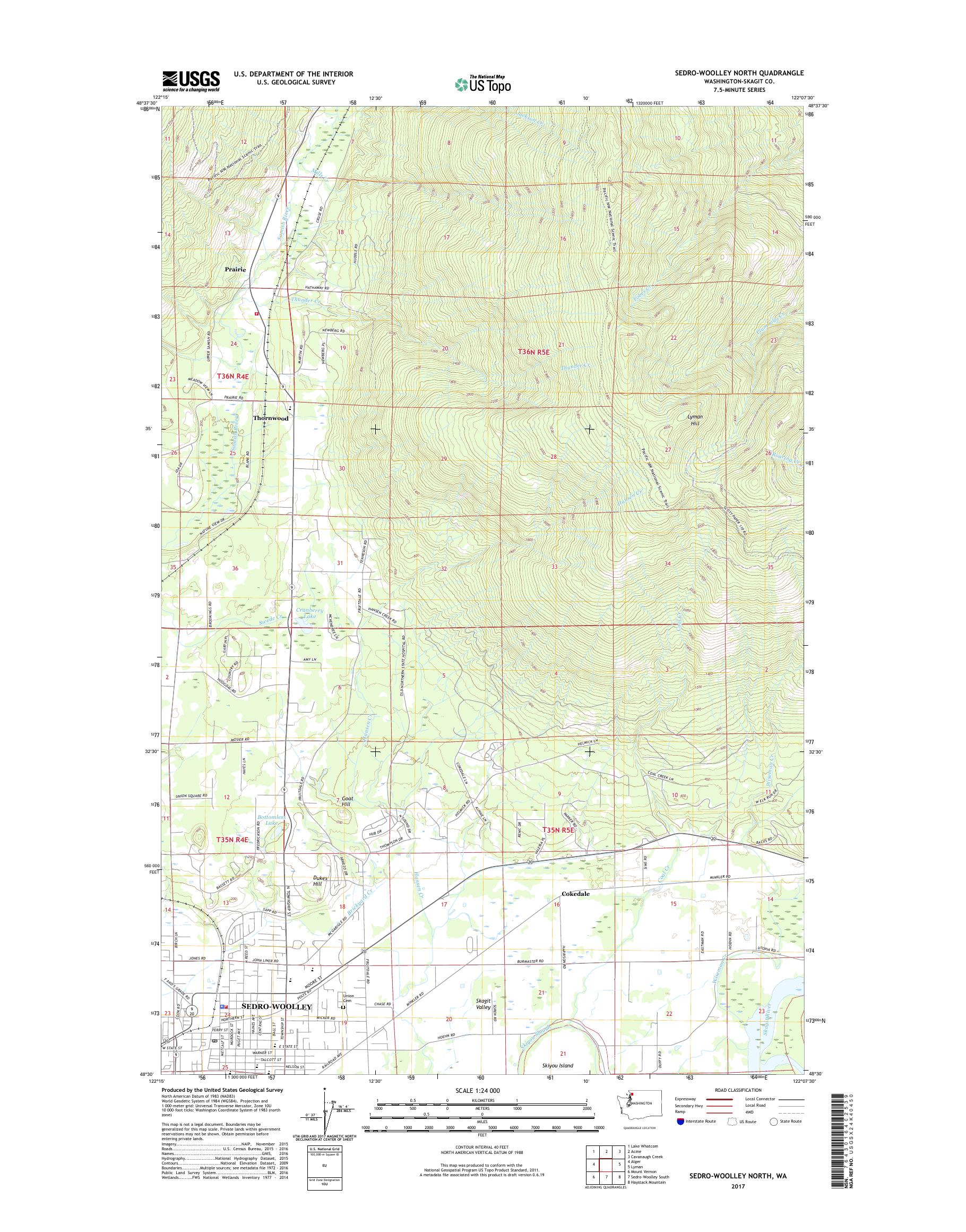 MyTopo SedroWoolley North, Washington USGS Quad Topo Map