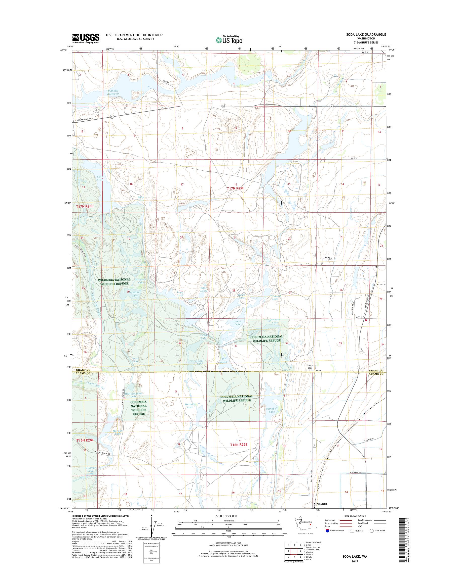 MyTopo Soda Lake, Washington USGS Quad Topo Map