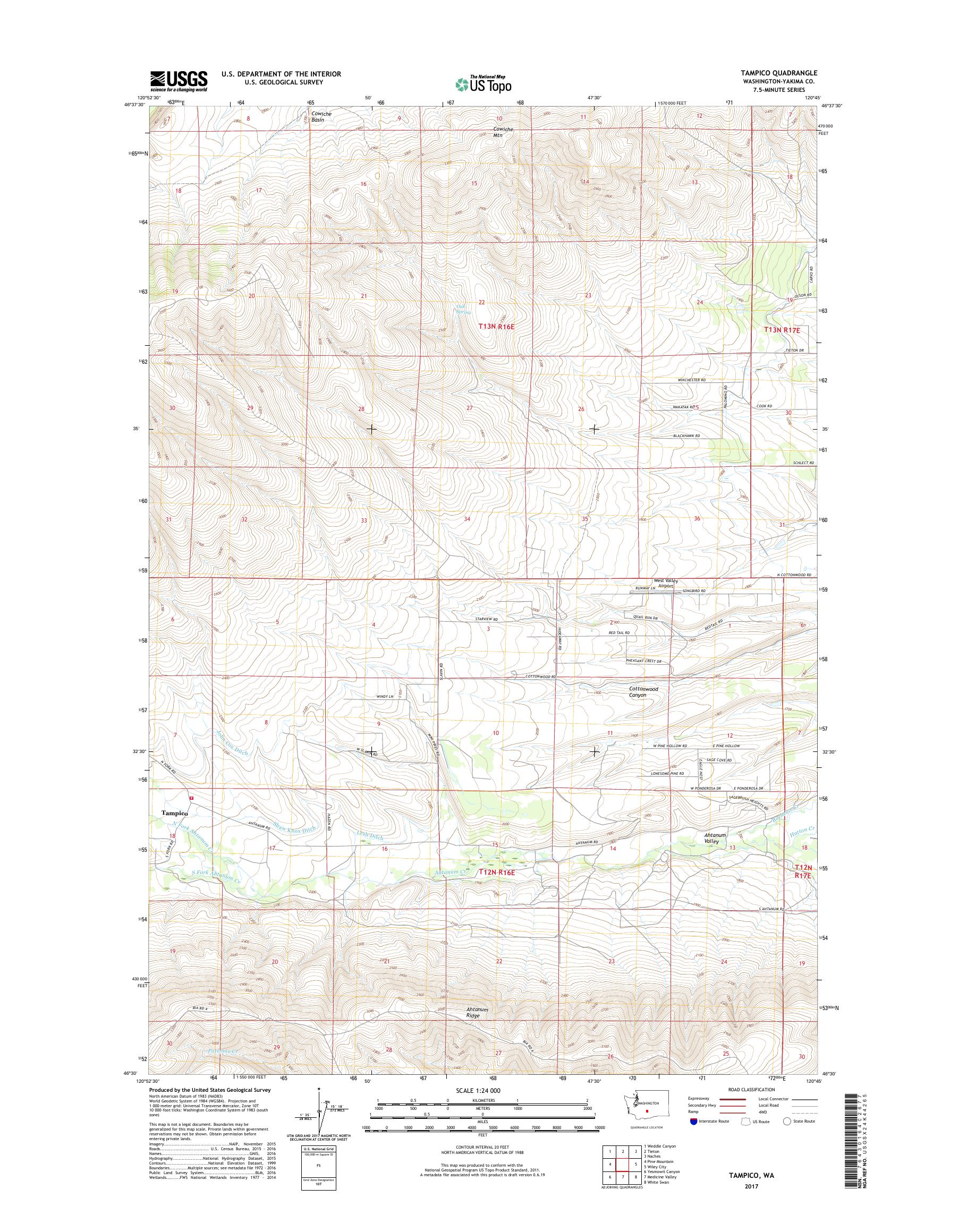 MyTopo Tampico, Washington USGS Quad Topo Map