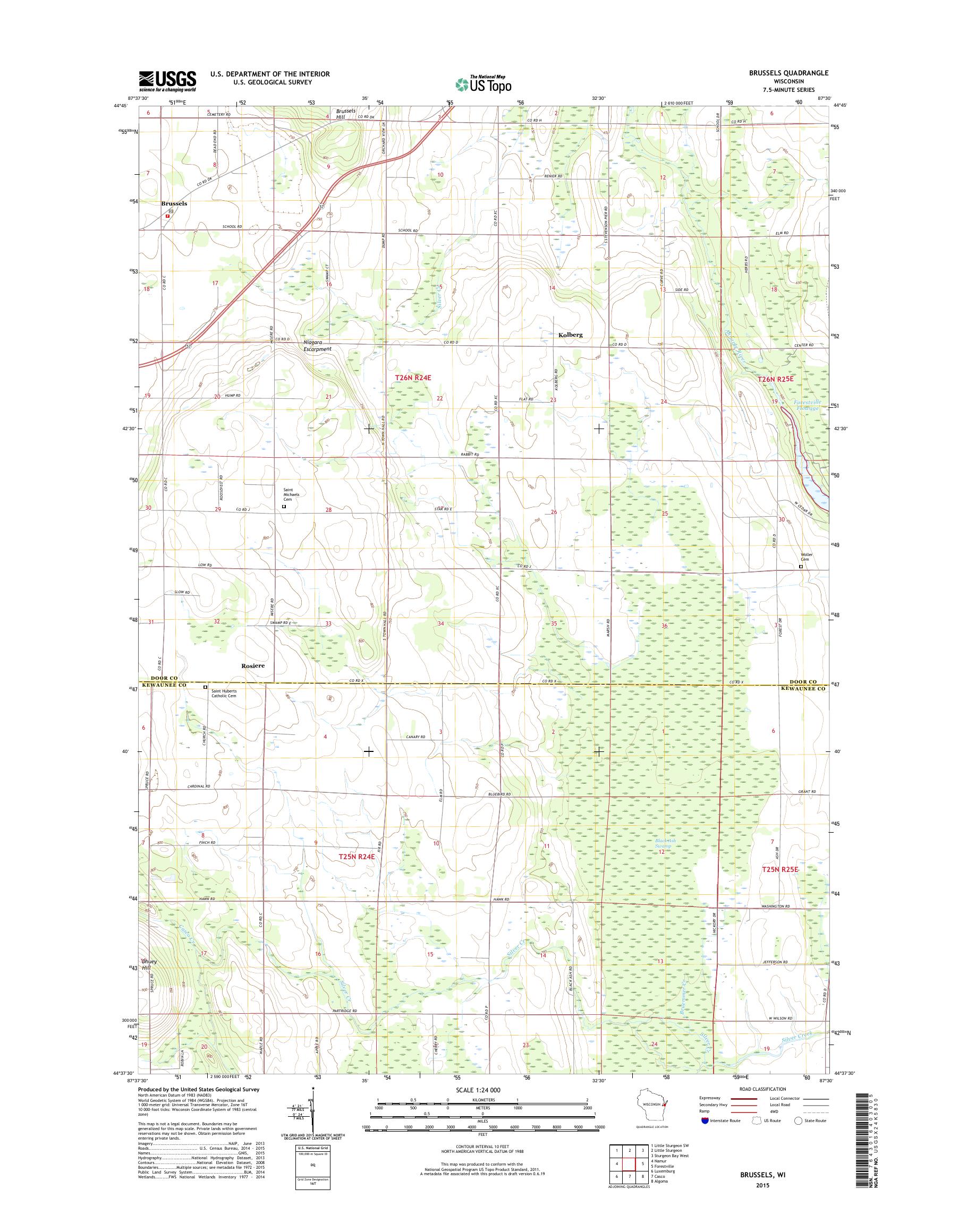 MyTopo Brussels, Wisconsin USGS Quad Topo Map