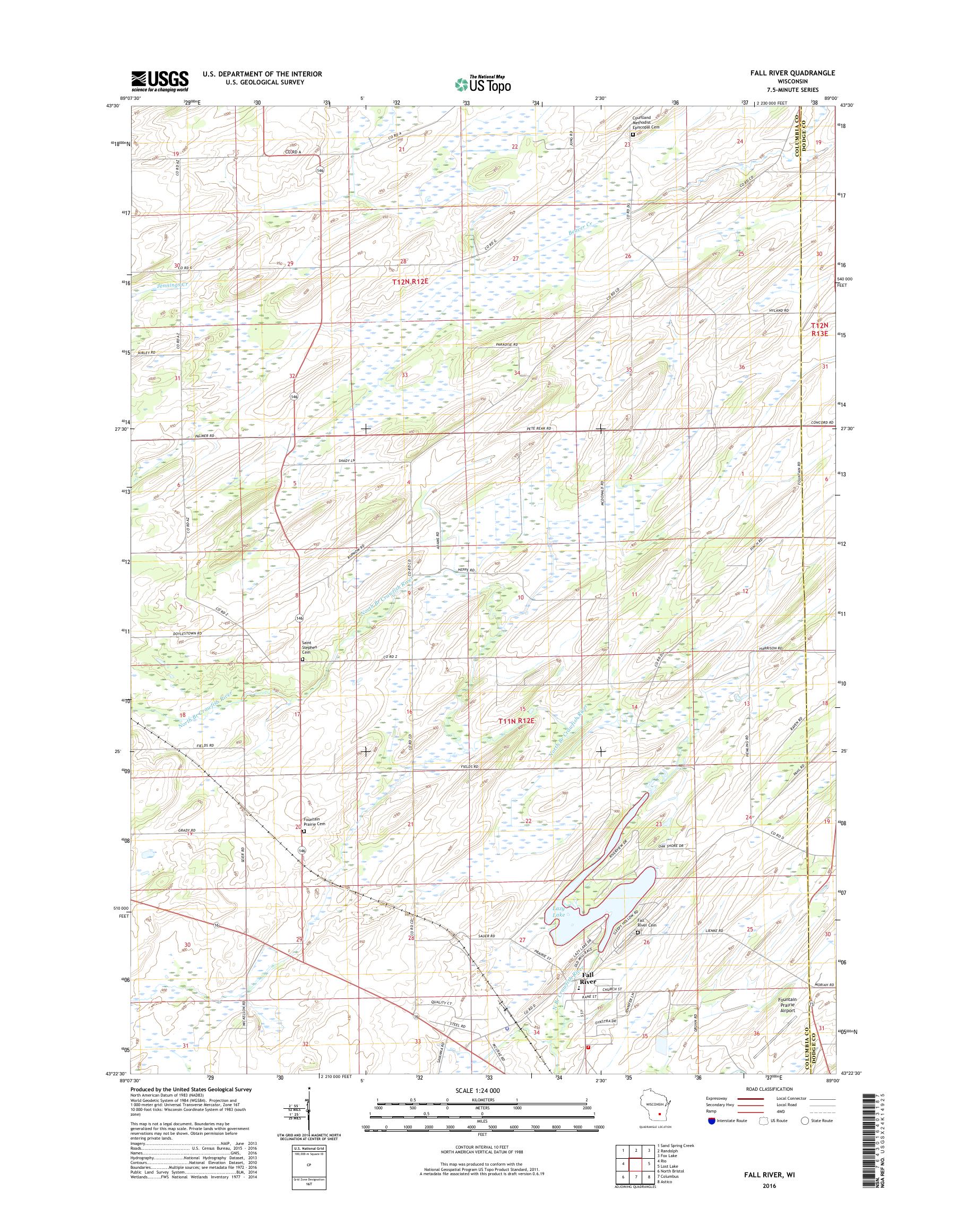 MyTopo Fall River, Wisconsin USGS Quad Topo Map MyTopo Fall River, Wisconsin USGS Quad Topo Map
