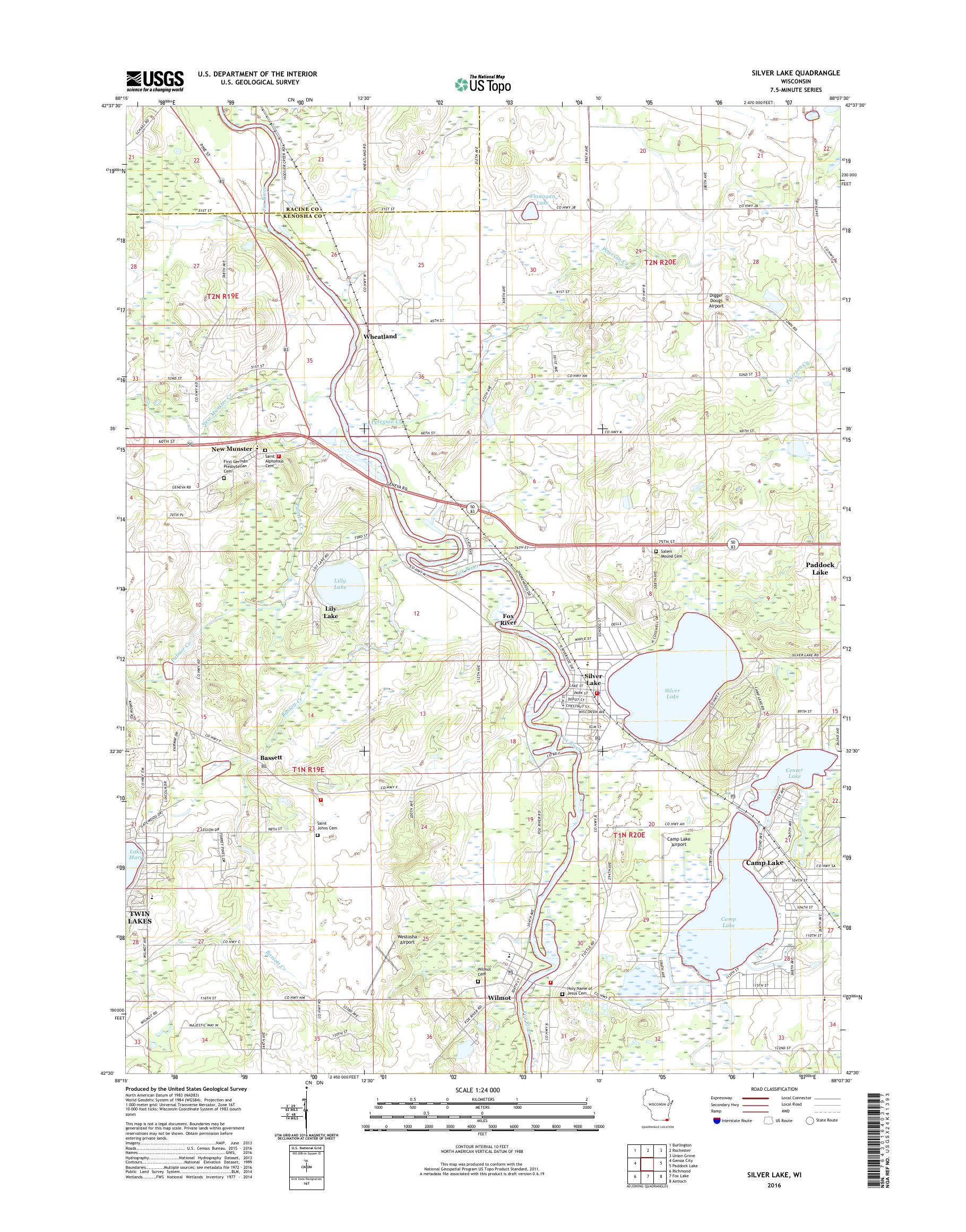 mytopo-silver-lake-wisconsin-usgs-quad-topo-map