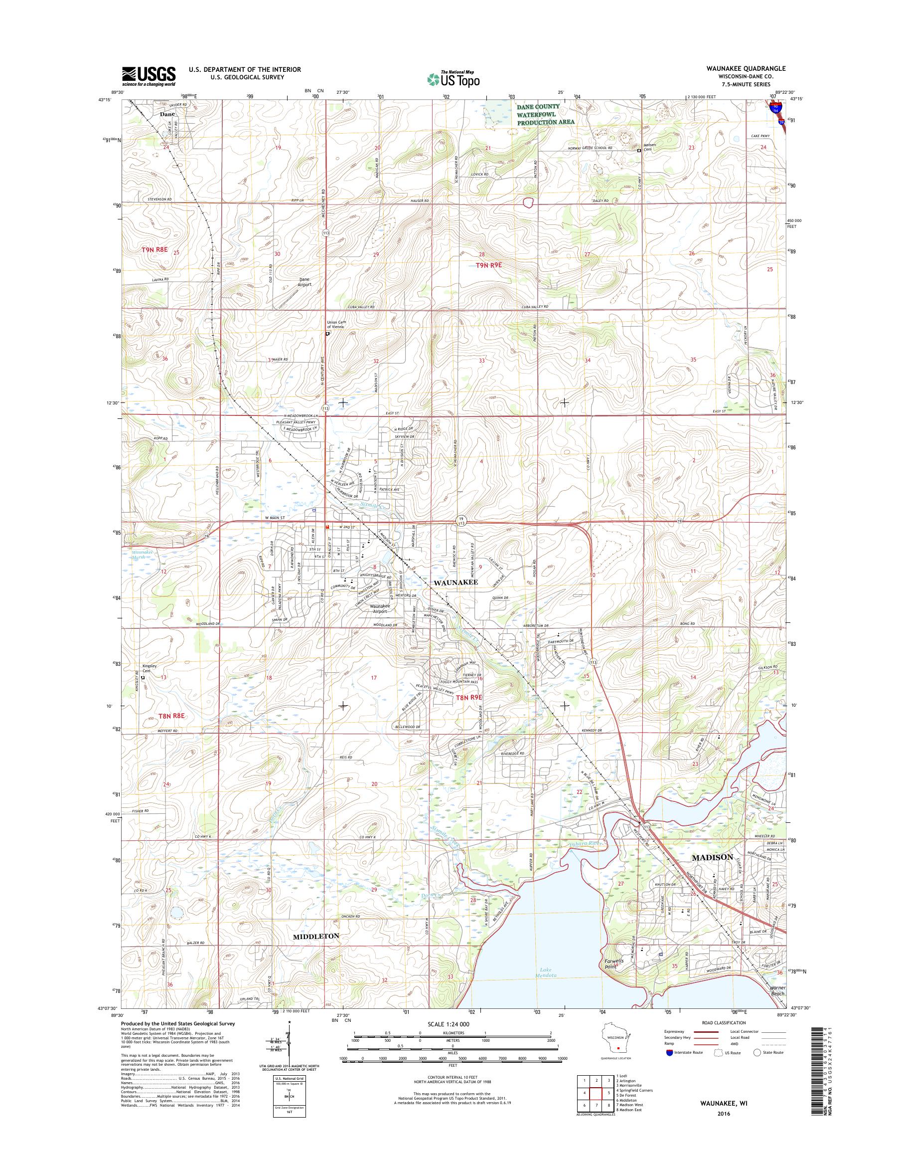 Waunakee Wi Zip Code Map United States Map