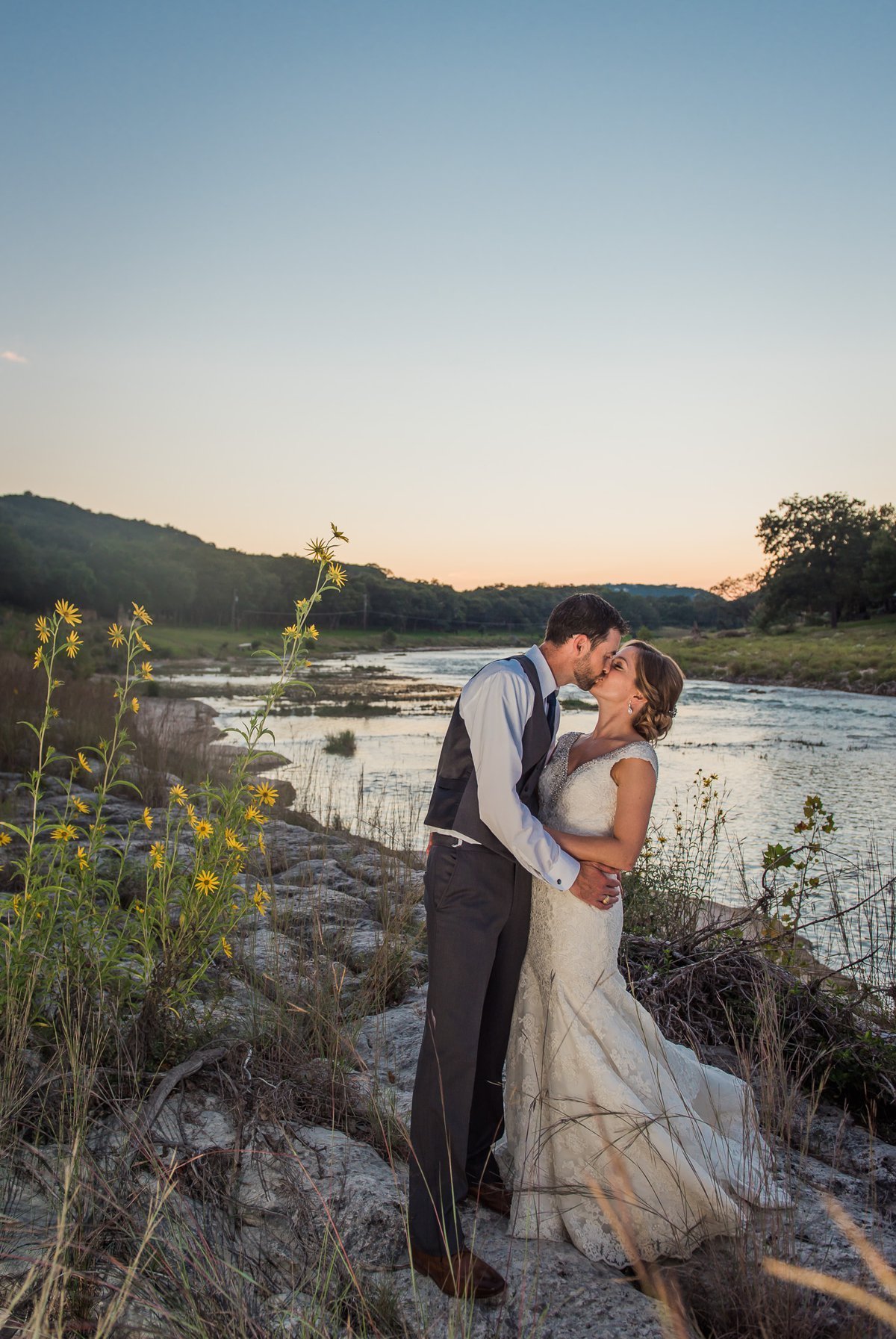 Montesino Ranch Wedding Bride and Groom Sunset Photos