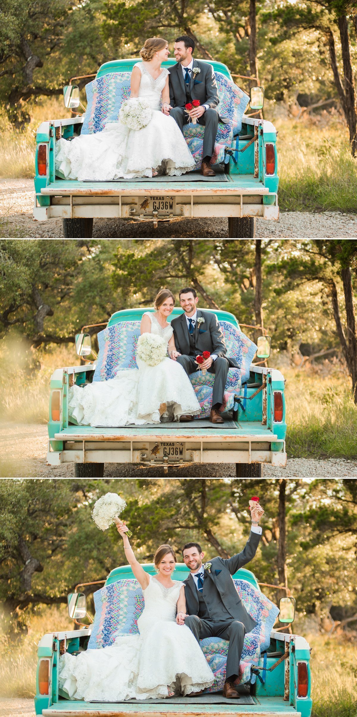 Montesino Ranch Wedding with vintage blue truck