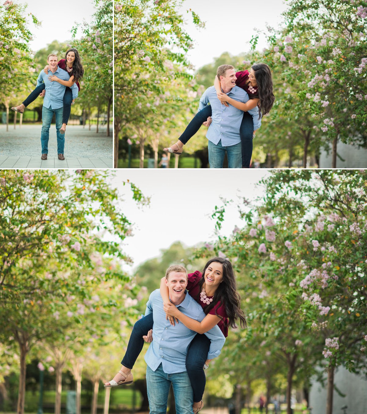 Spring Engagement Photos at Hermann Park