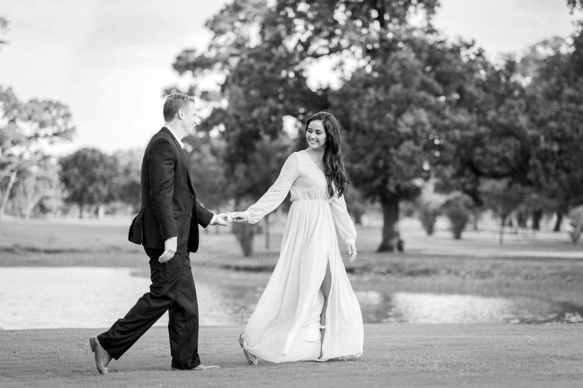 Spring Engagement Photos at Hermann Park