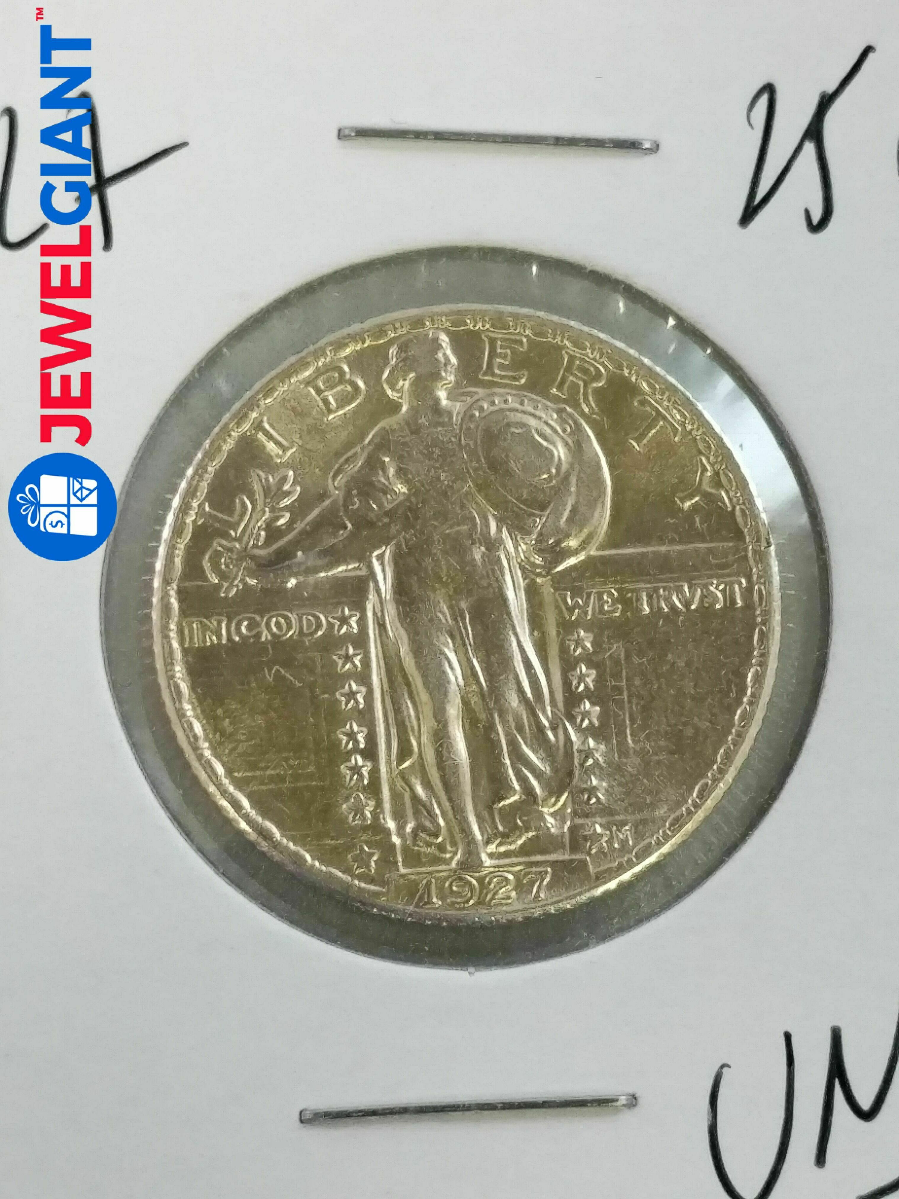 1927 US STANDING LIBERTY 90% SILVER QUARTER DOLLAR COIN #bu626 | eBay