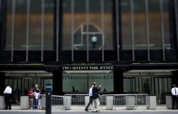 Scott Eells Bloomberg
Pedestrians pass the JP Morgan Chase & Co. headquarters in New Yor